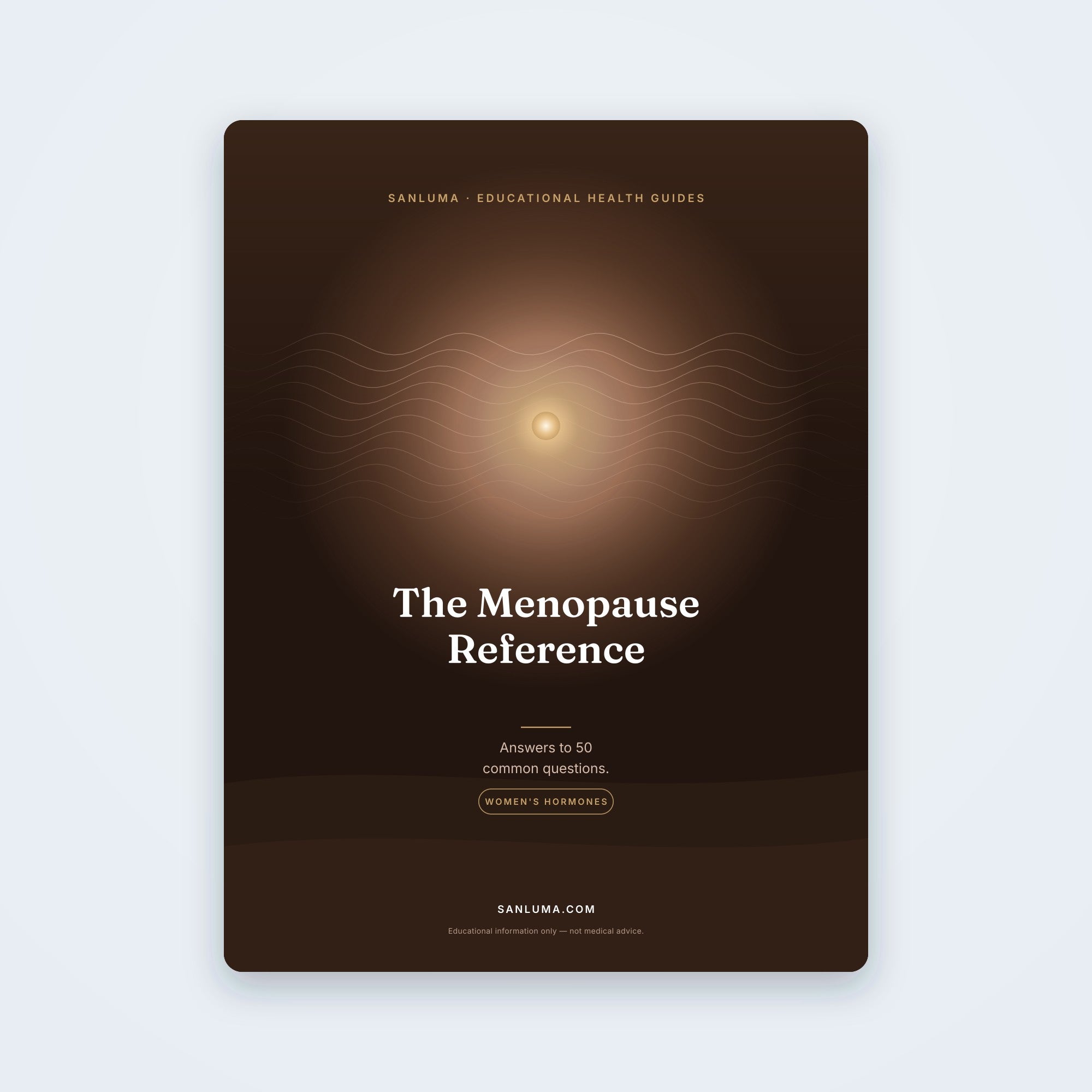 The Menopause Reference — Answers to 50 Common Questions | SanLuma health guide cover