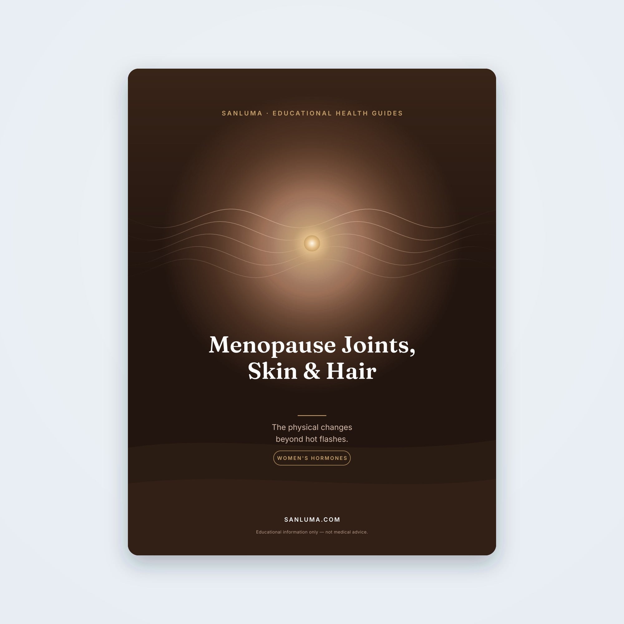 Menopause & Your Body — Joints, Skin & Hair | SanLuma health guide cover