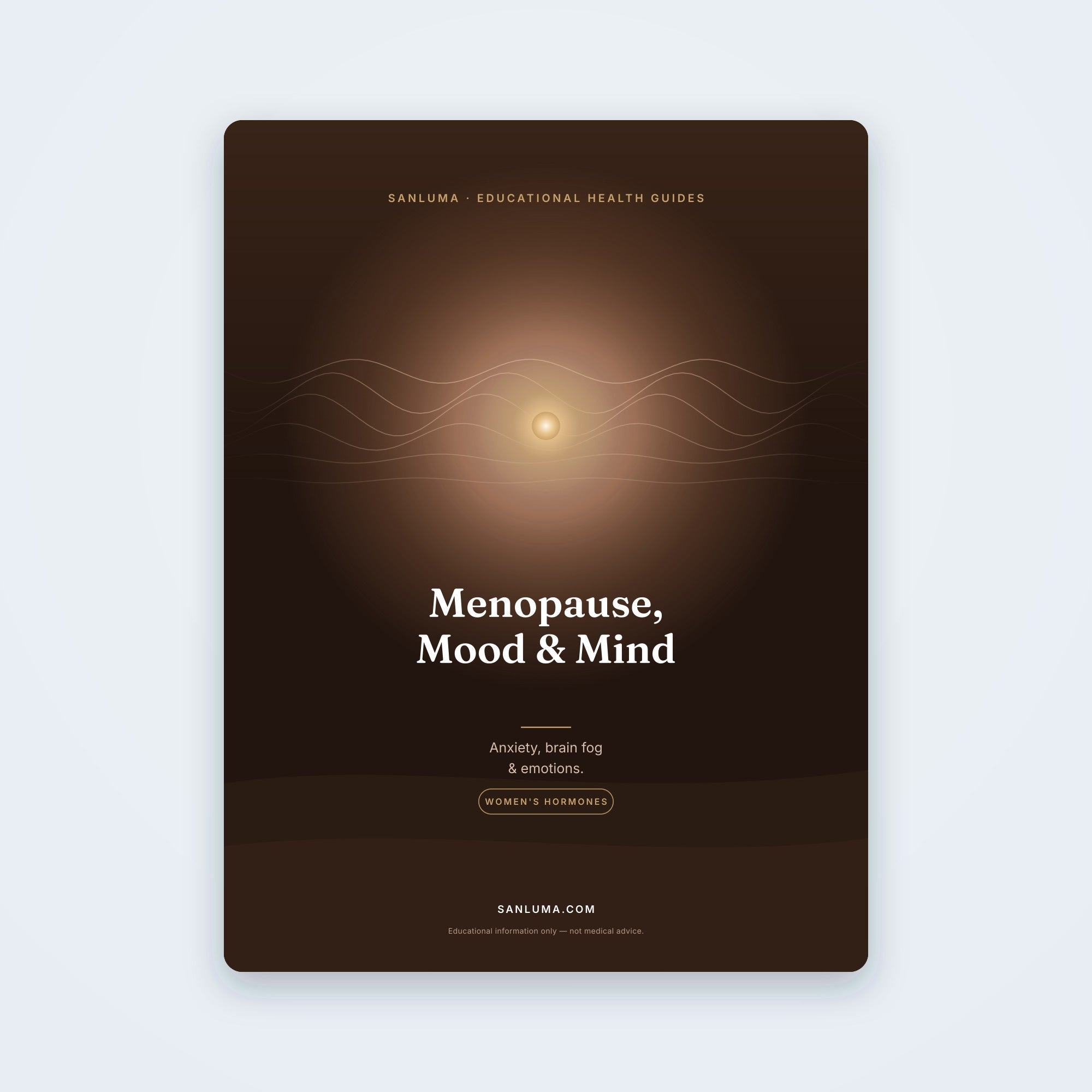 Menopause, Mood & Mind — Anxiety, Brain Fog & Emotions | SanLuma health guide cover