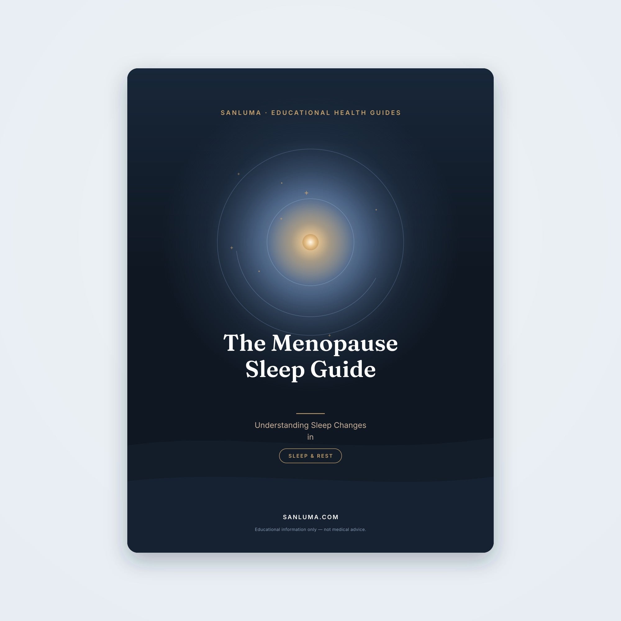 The Menopause Sleep Guide — Understanding Sleep Changes in Menopause | SanLuma health guide cover