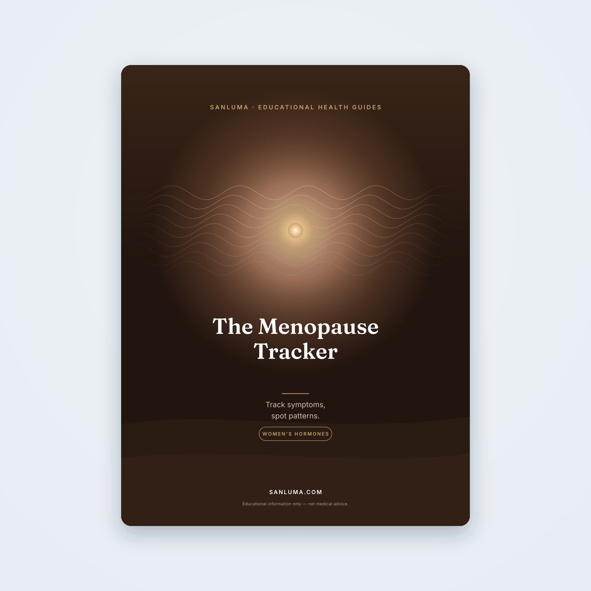 The Menopause Symptom & Habit Tracker | SanLuma health guide cover