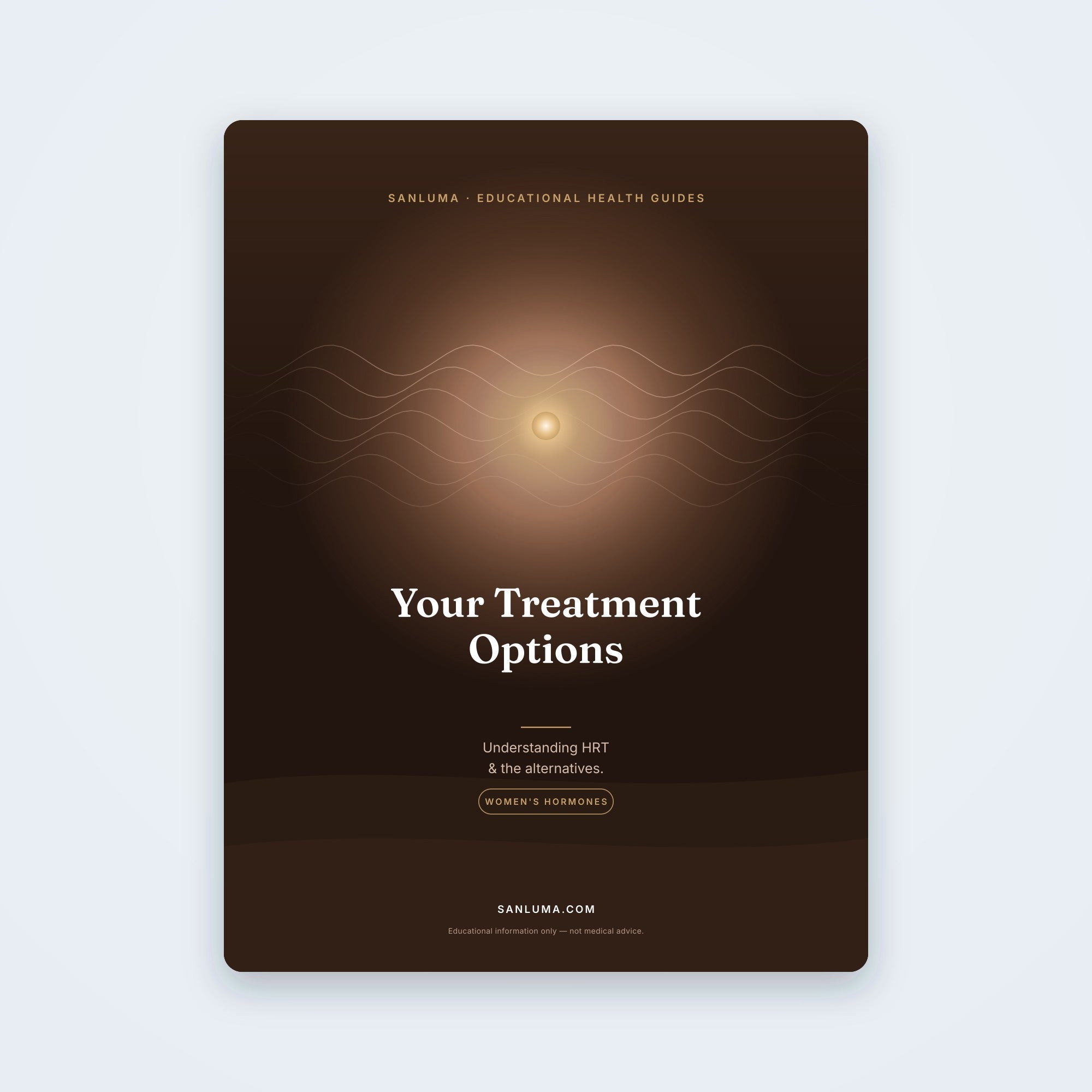 Your Treatment Options — Understanding HRT & the Alternatives | SanLuma health guide cover