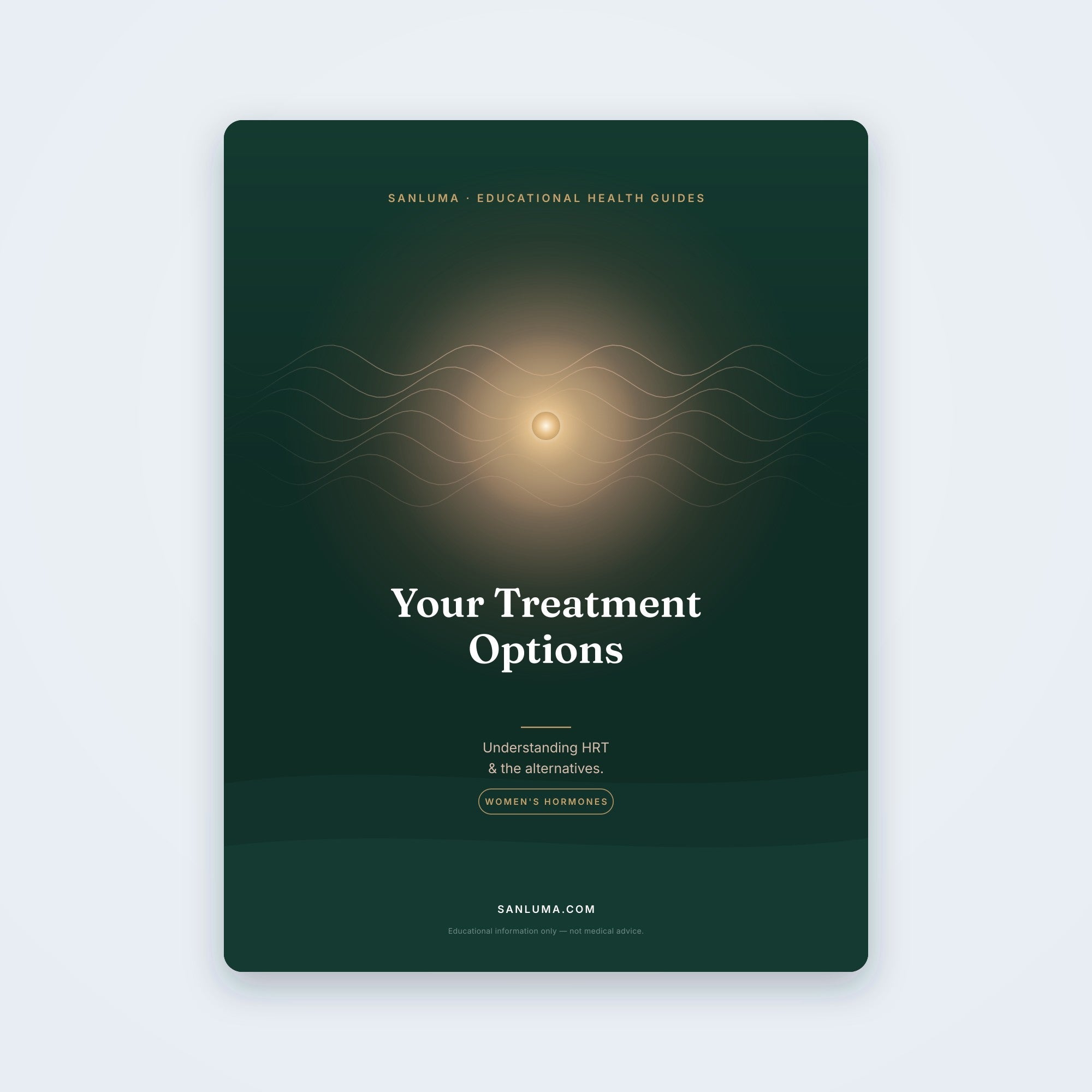 SanLuma educational menopause & women's hormones PDF guide cover