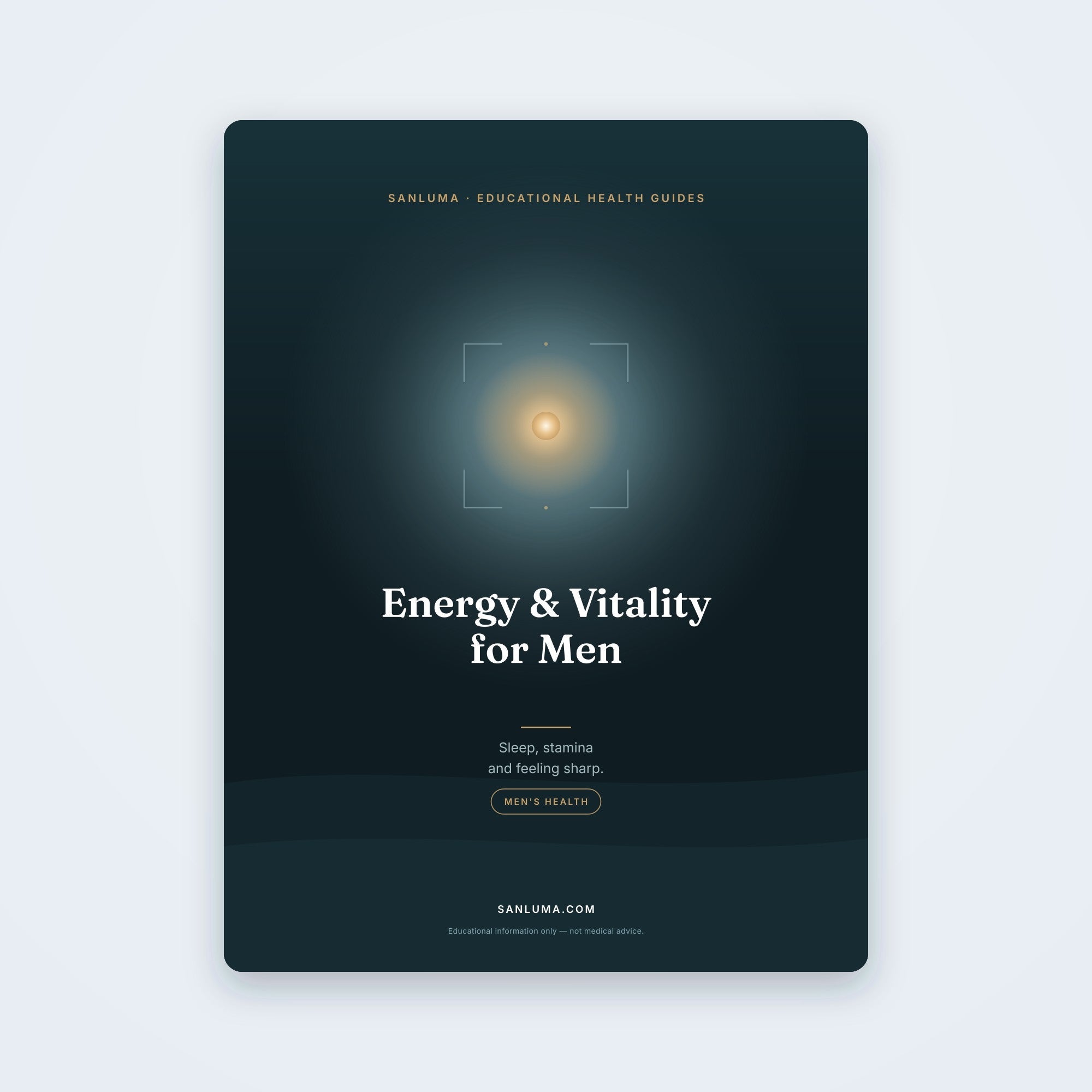 Energy, Sleep & Vitality for Men | SanLuma health guide cover