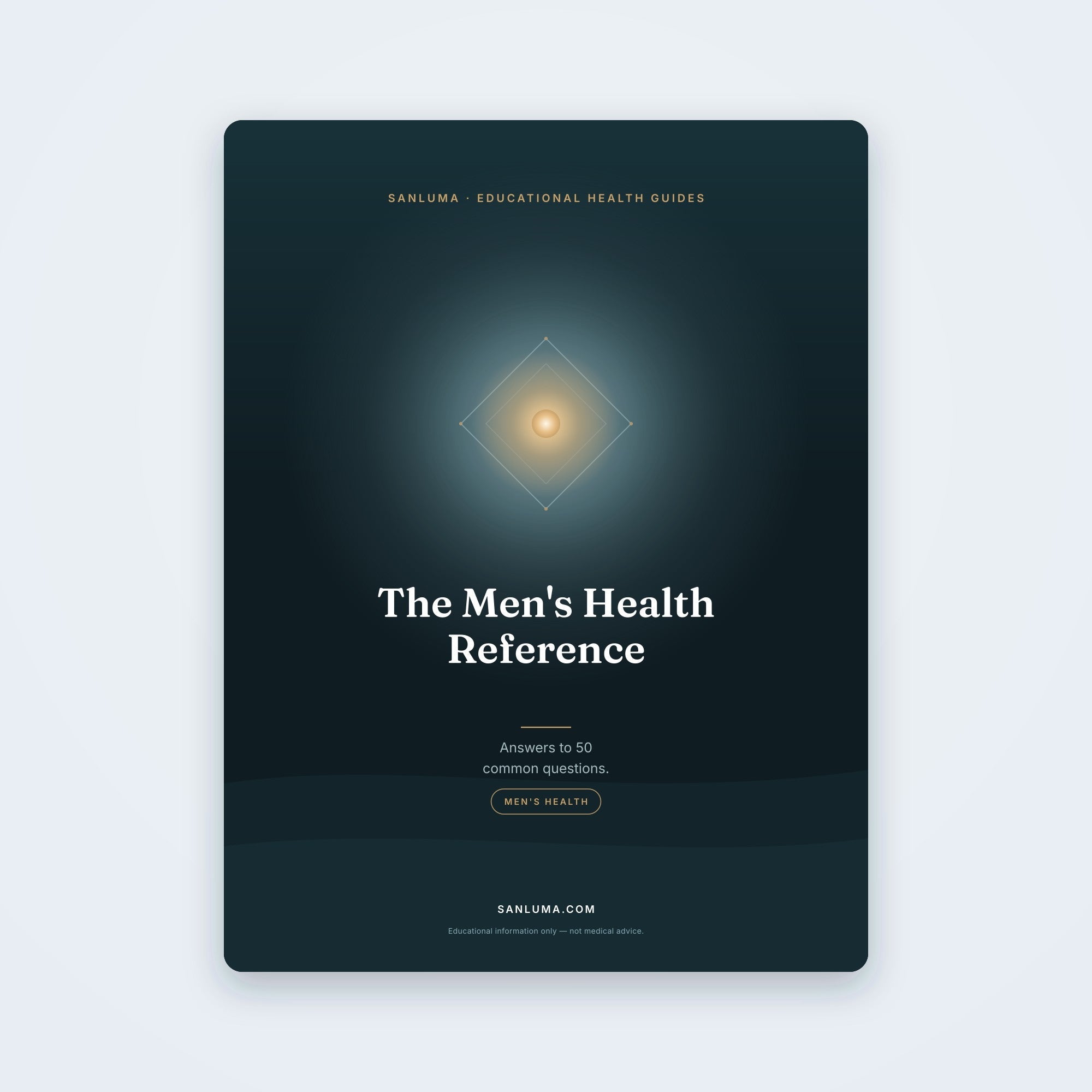 The Men's Health Reference — 50 Common Questions | SanLuma health guide cover