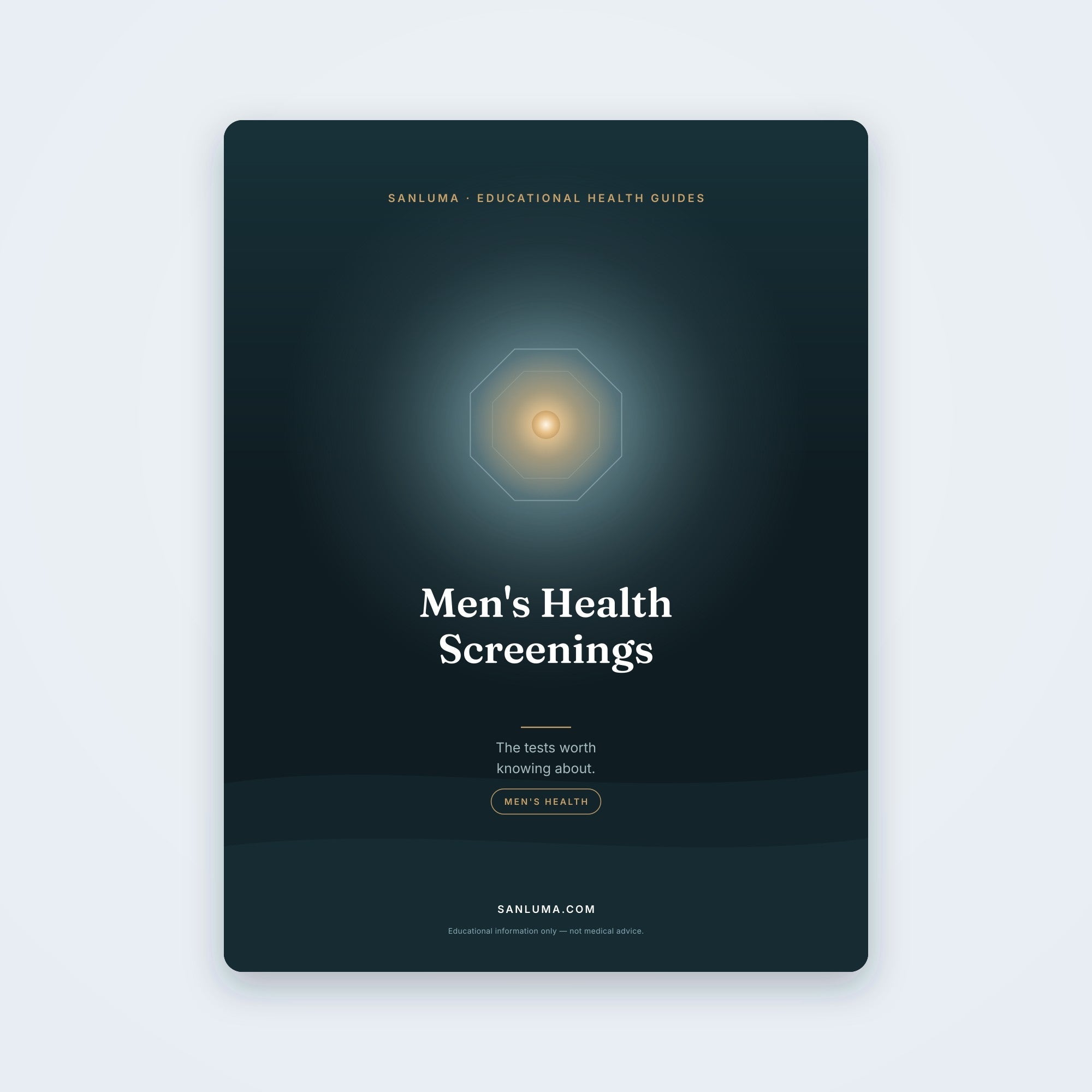 Men's Health Screenings — The Tests Worth Knowing About | SanLuma health guide cover
