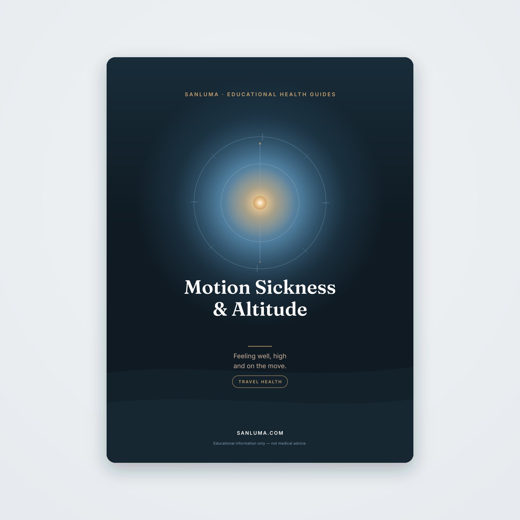 Motion Sickness & Altitude | SanLuma health guide cover