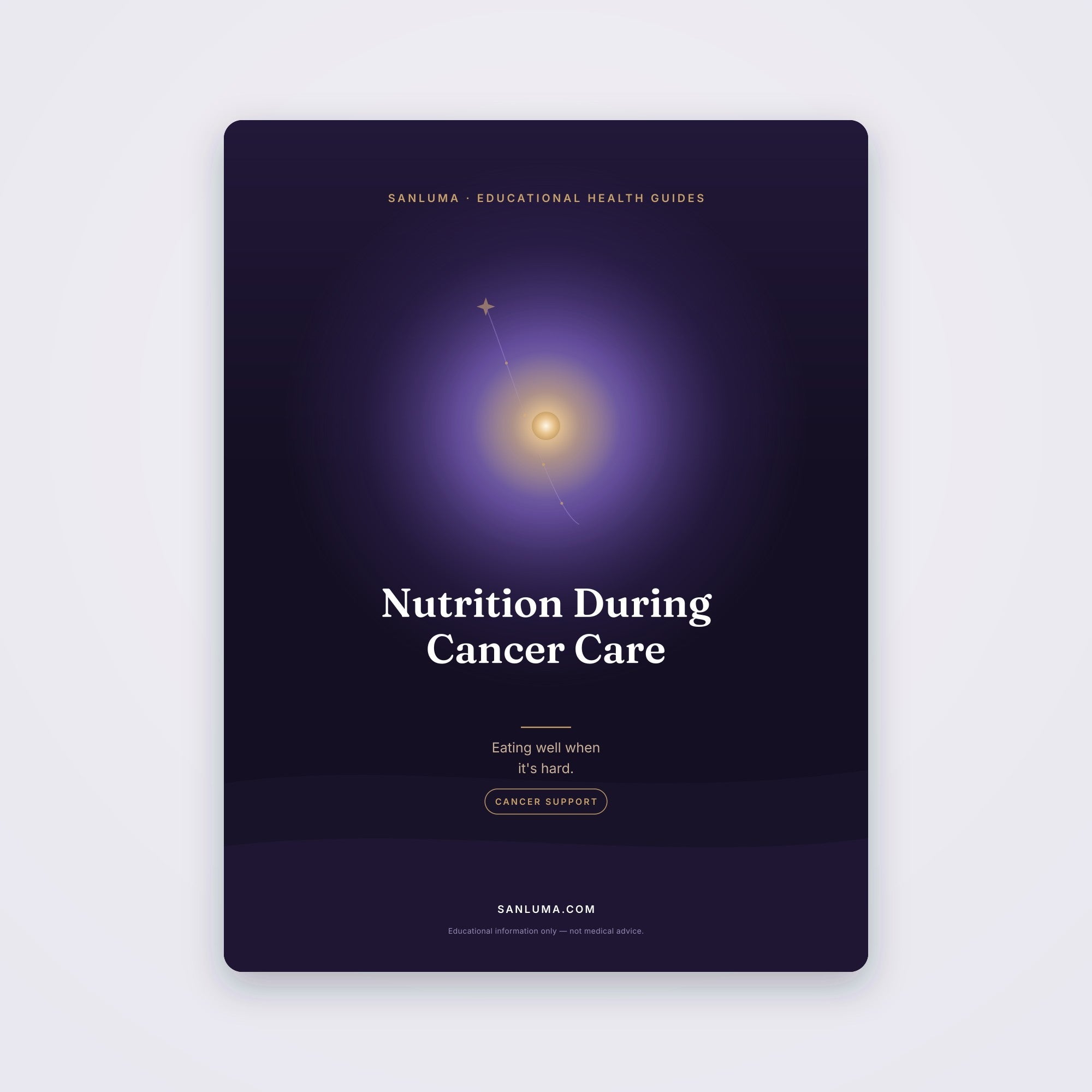 Nutrition During Cancer Care | SanLuma health guide cover