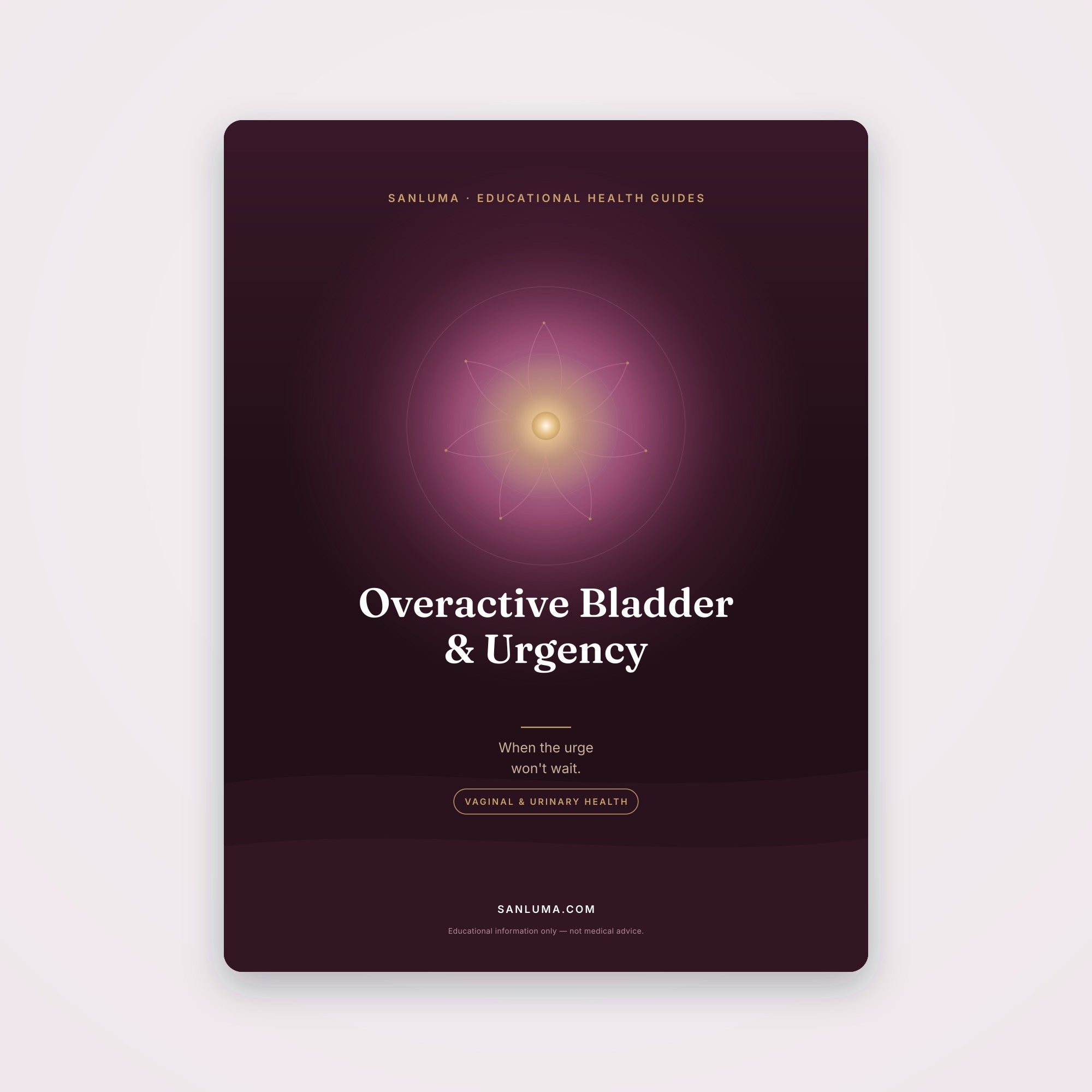 Overactive Bladder & Urgency | SanLuma health guide cover