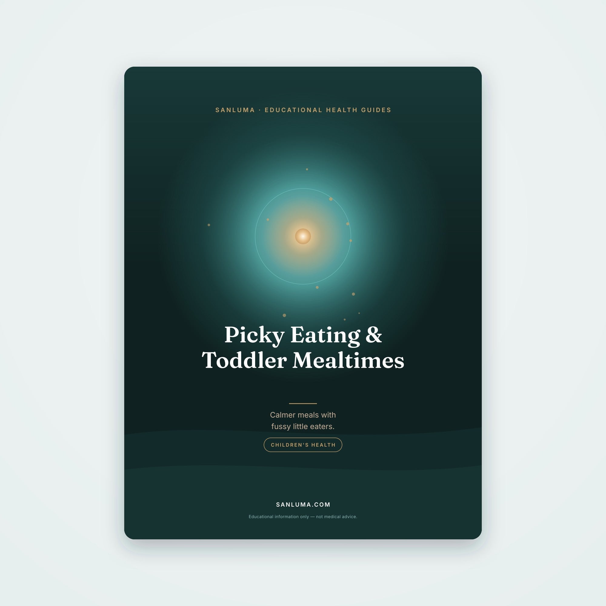 Picky Eating & Toddler Mealtimes — A Calm Approach | SanLuma health guide cover