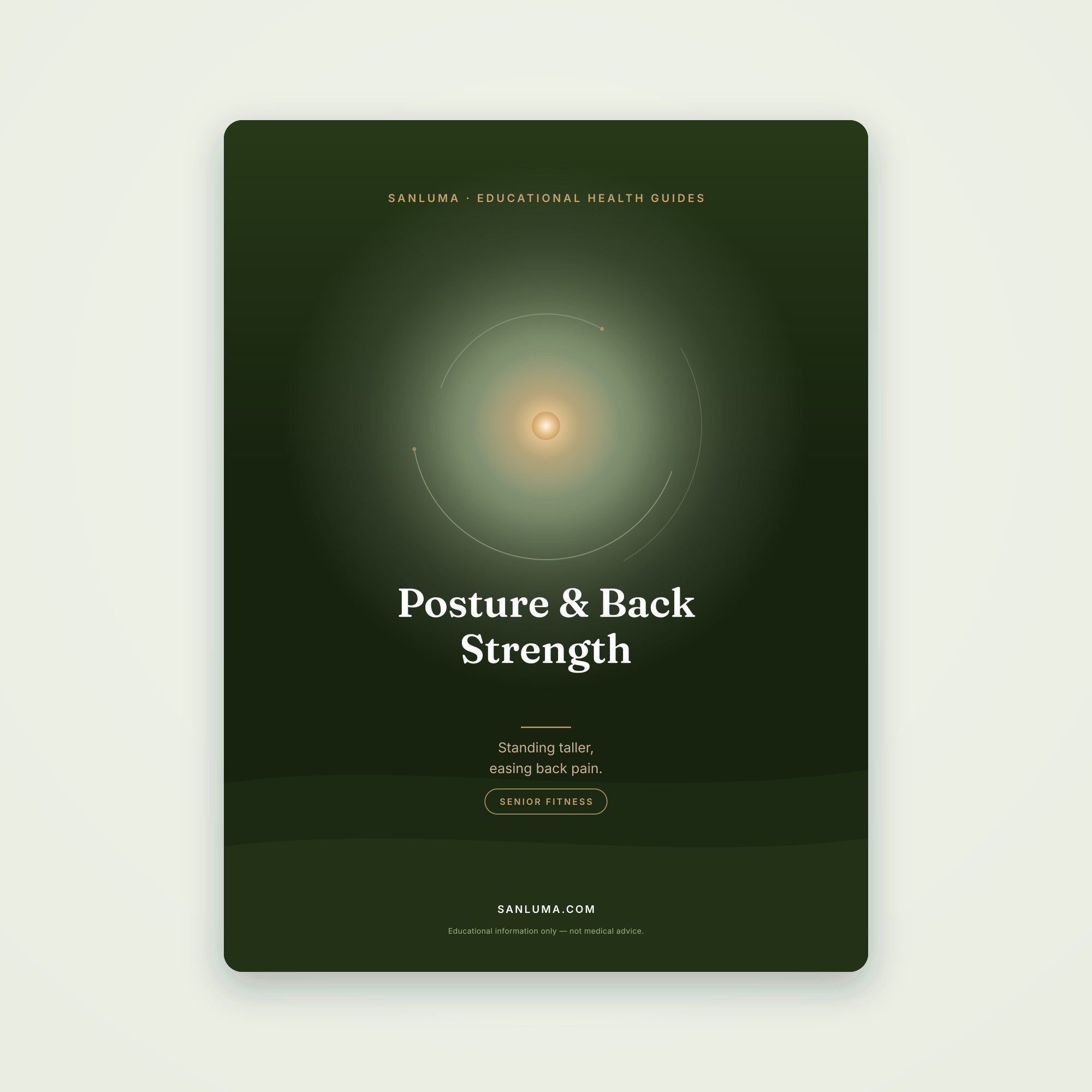 Posture & Back Strength for Seniors | SanLuma health guide cover