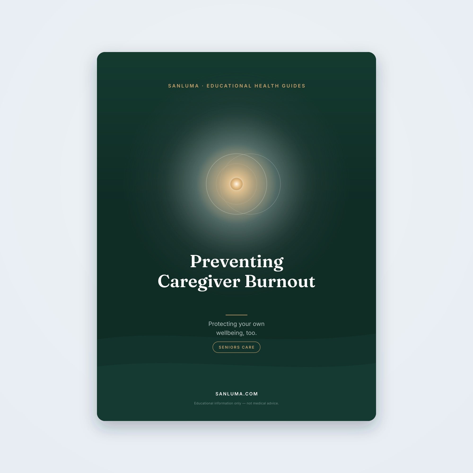 SanLuma educational caregiving PDF guide cover