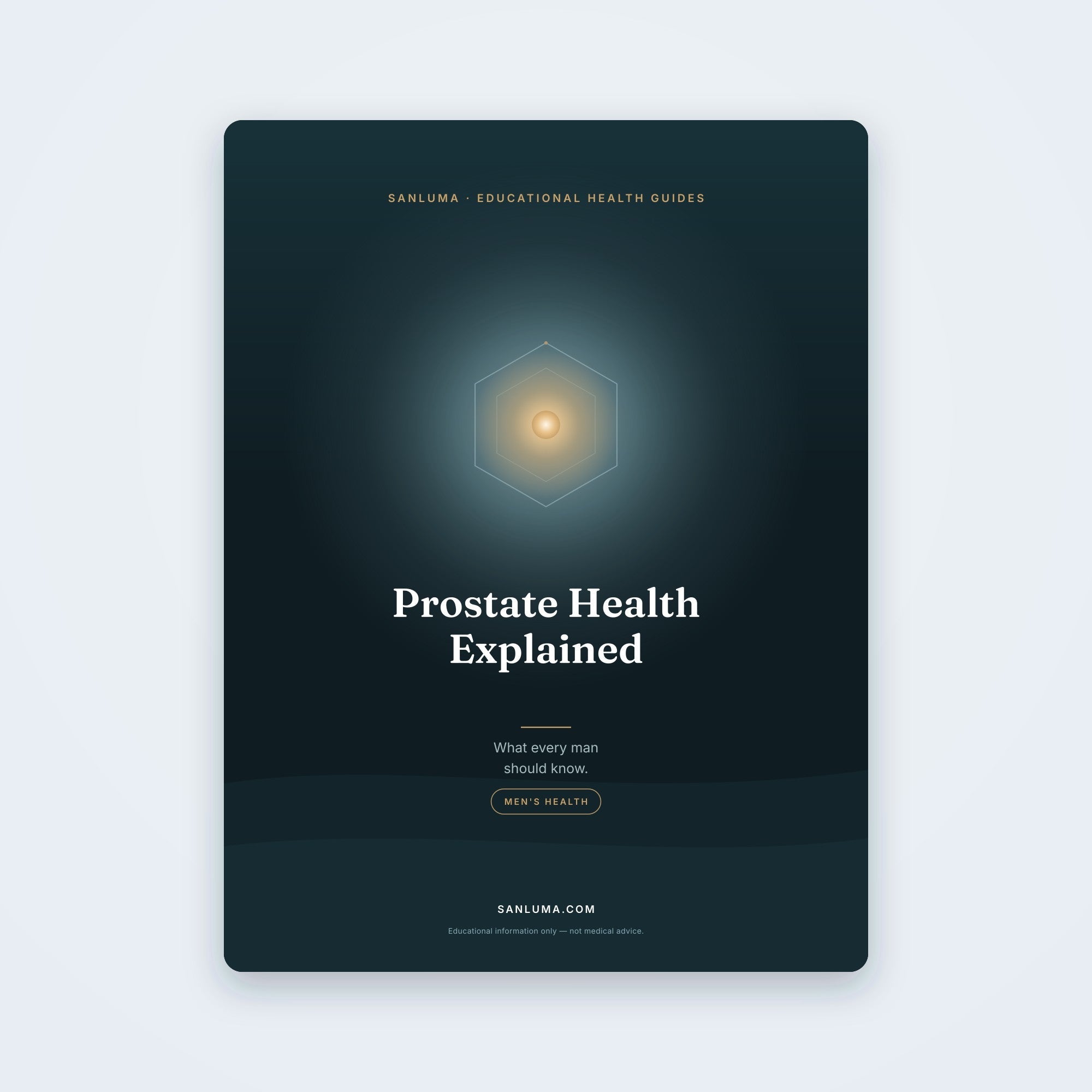 Prostate Health — What Every Man Should Know | SanLuma health guide cover