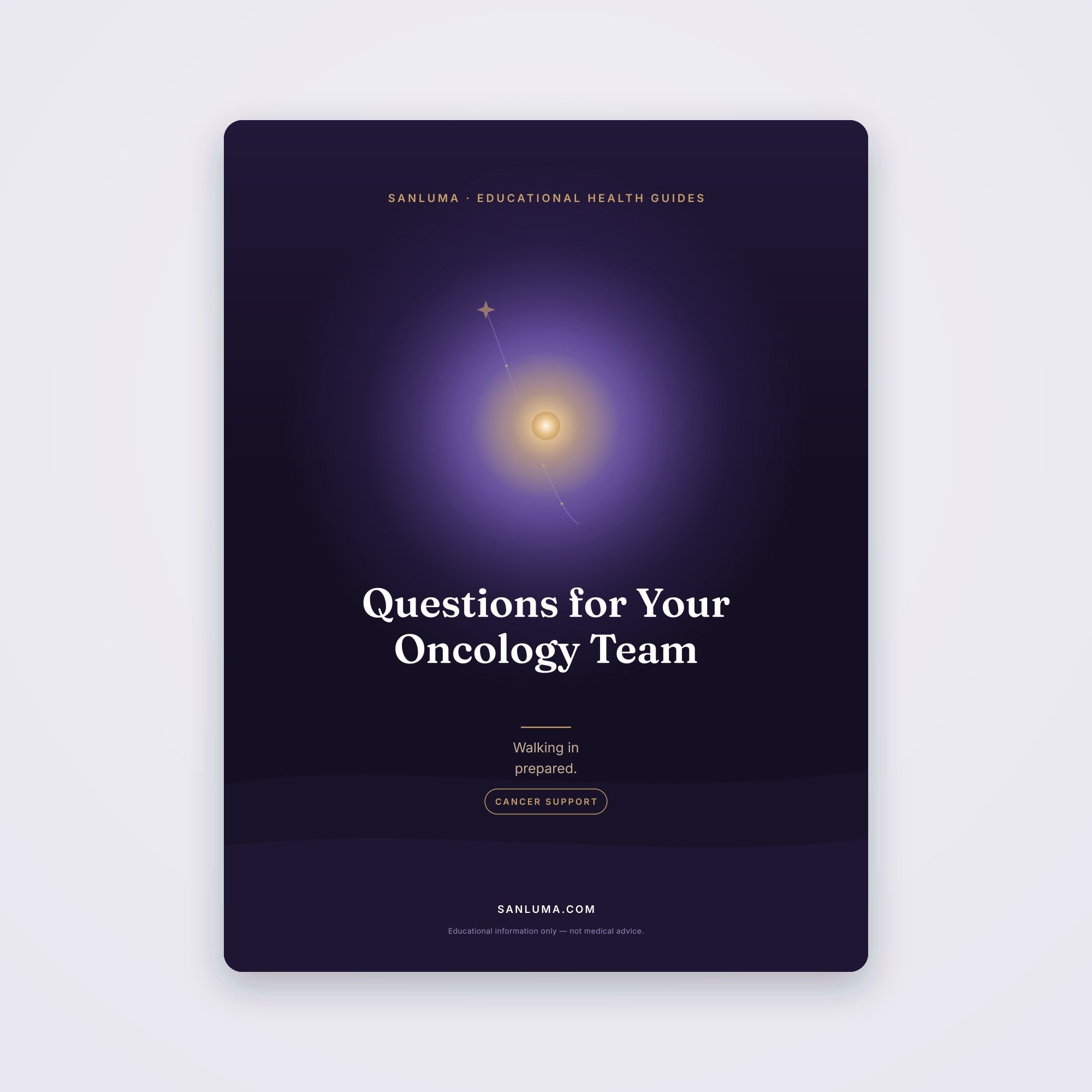 Questions to Ask Your Oncology Team | SanLuma health guide cover
