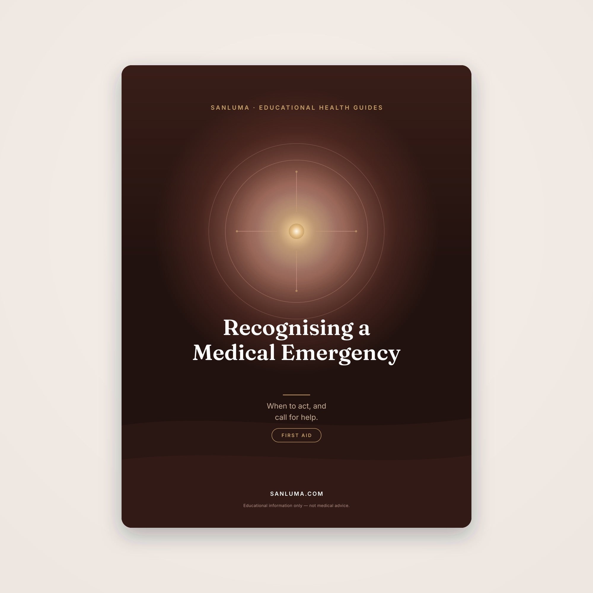 Recognising a Medical Emergency | SanLuma health guide cover