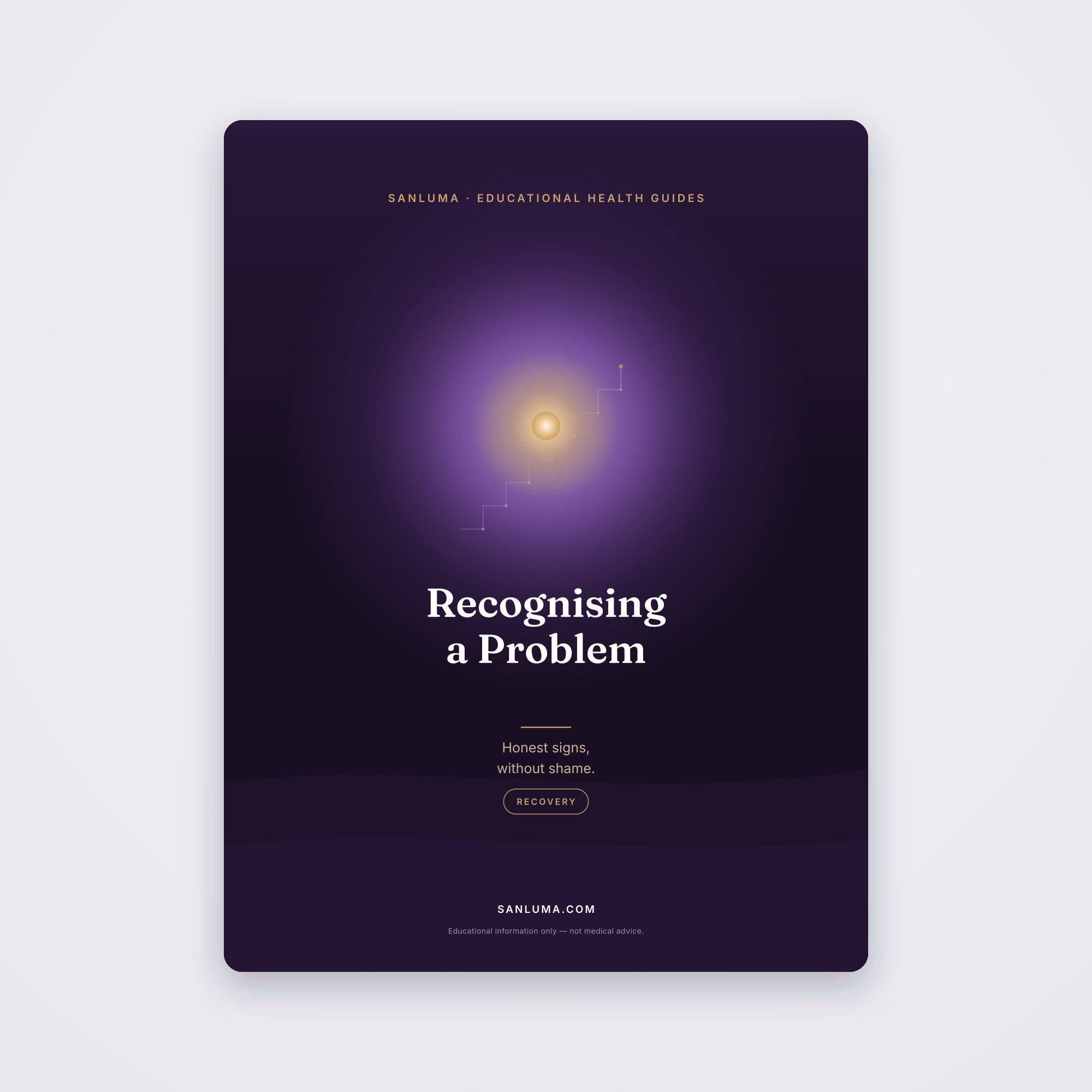 Recognising a Problem — Signs Without Shame | SanLuma health guide cover