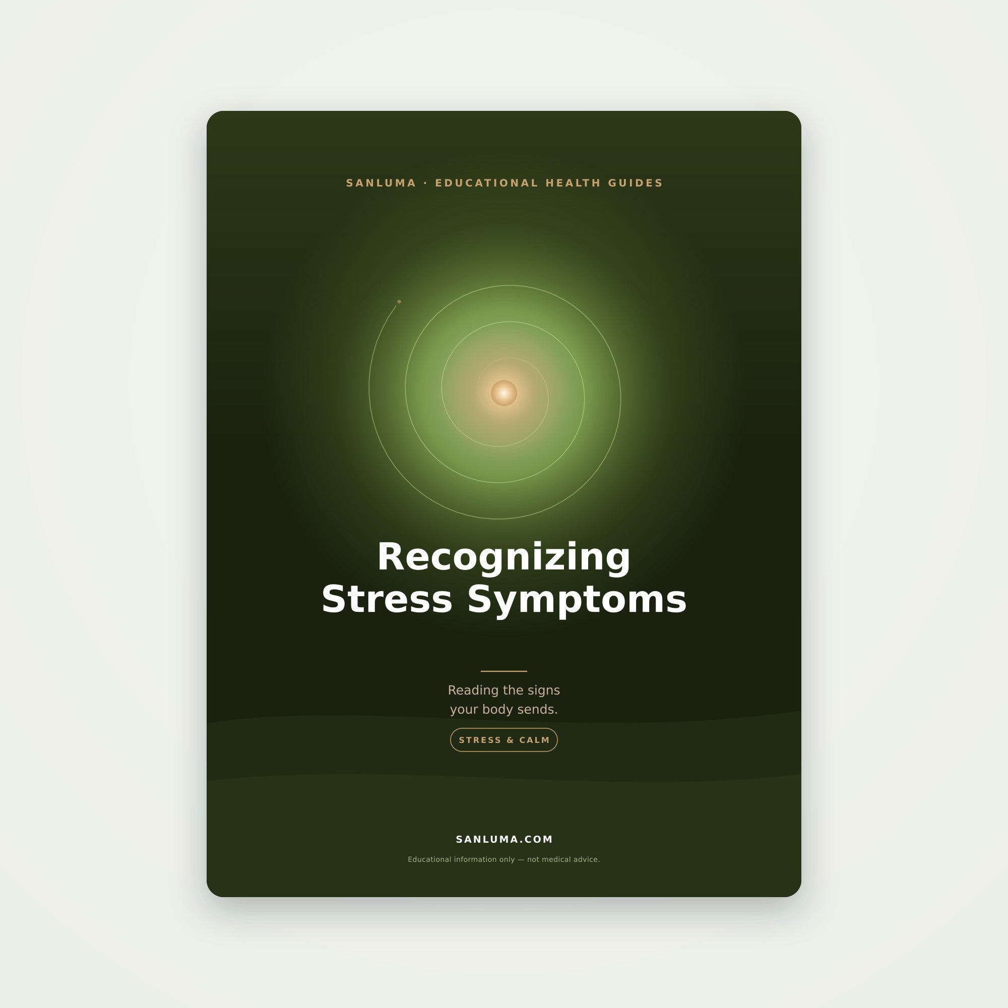 Recognizing Stress Symptoms — Body & Mind | SanLuma health guide cover