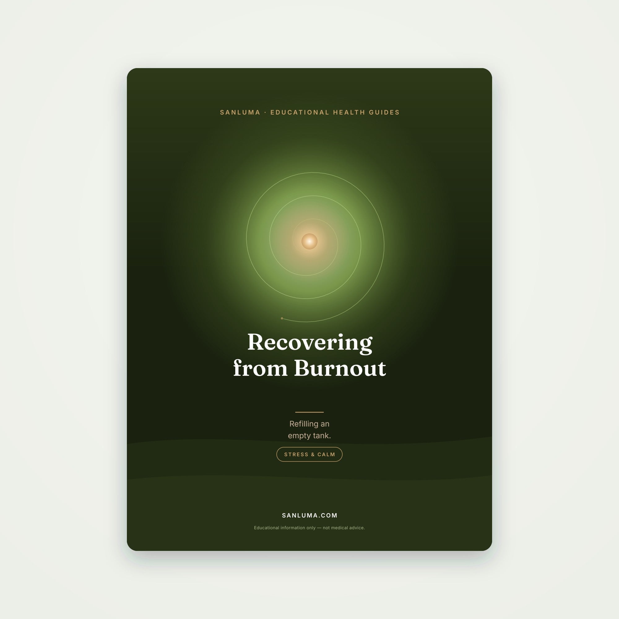 Recovering from Burnout | SanLuma health guide cover