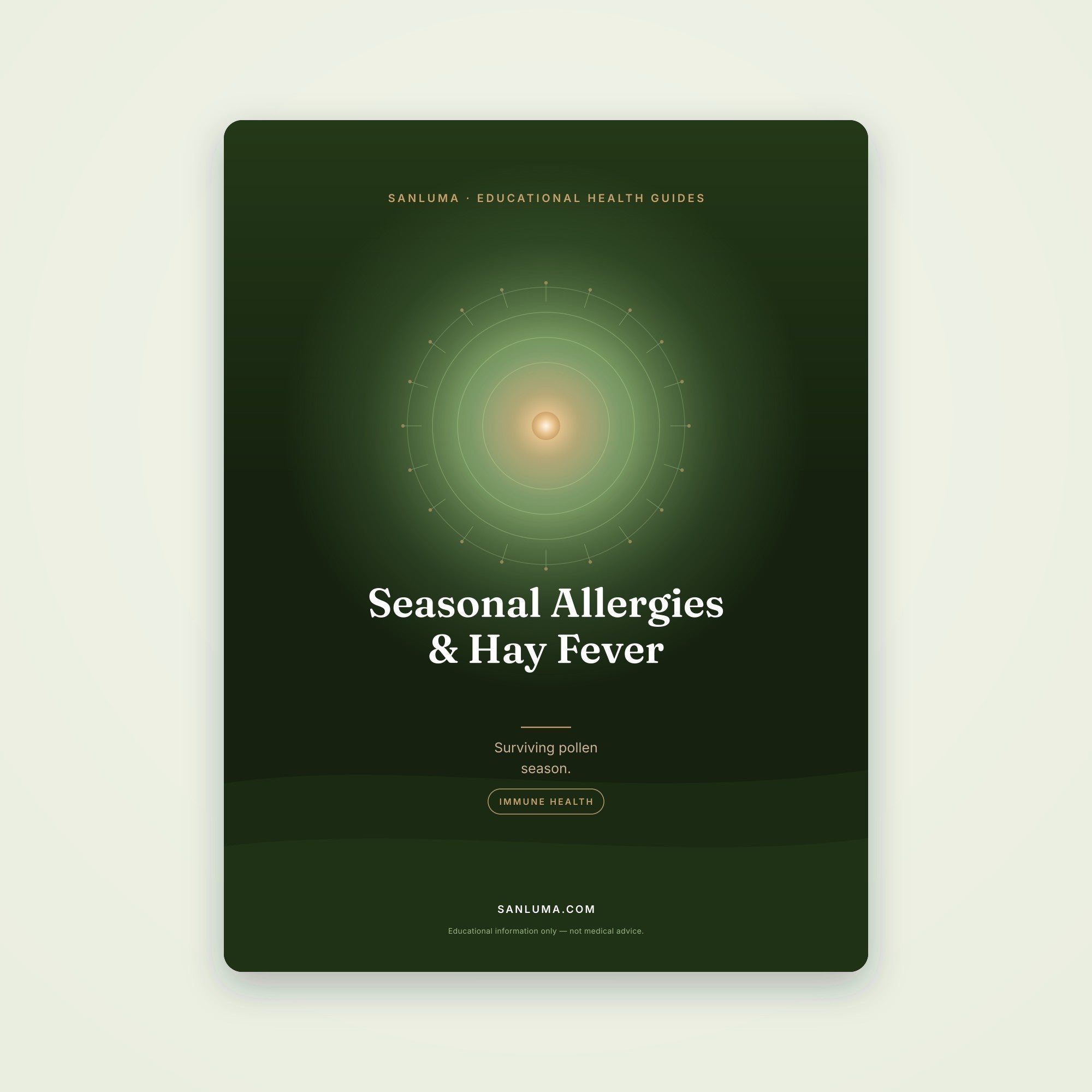 Seasonal Allergies & Hay Fever | SanLuma health guide cover