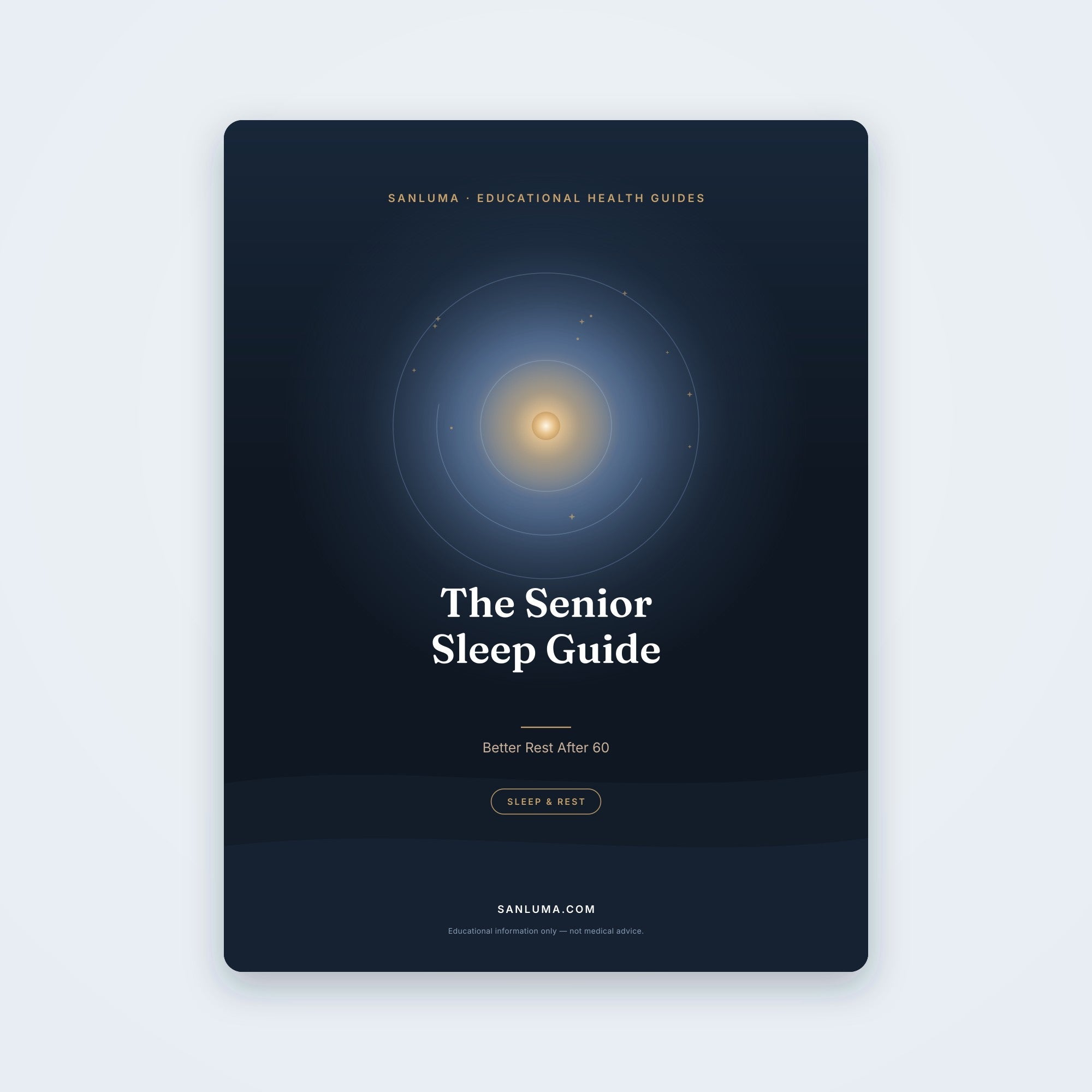 The Senior Sleep Guide — Better Rest After 60 | SanLuma health guide cover