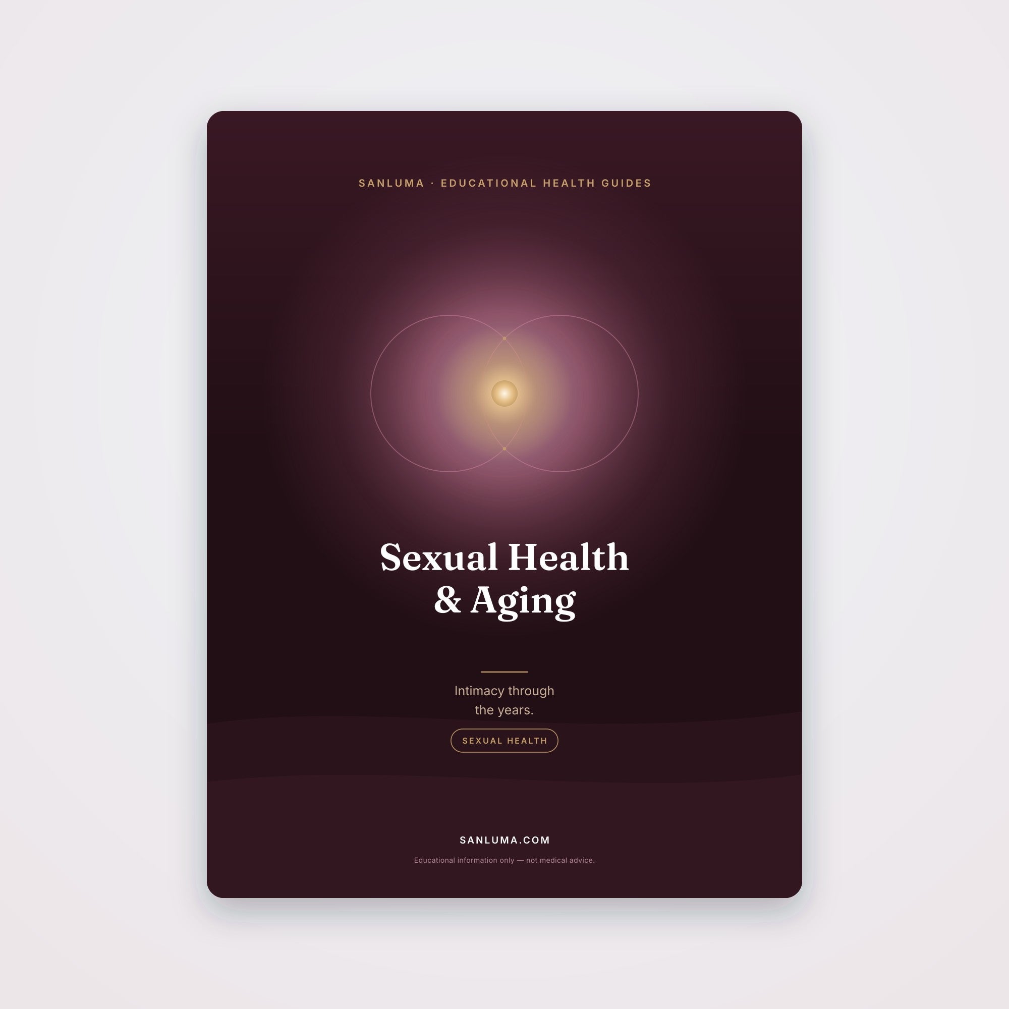 Sexual Health & Aging — Intimacy Through the Years | SanLuma health guide cover