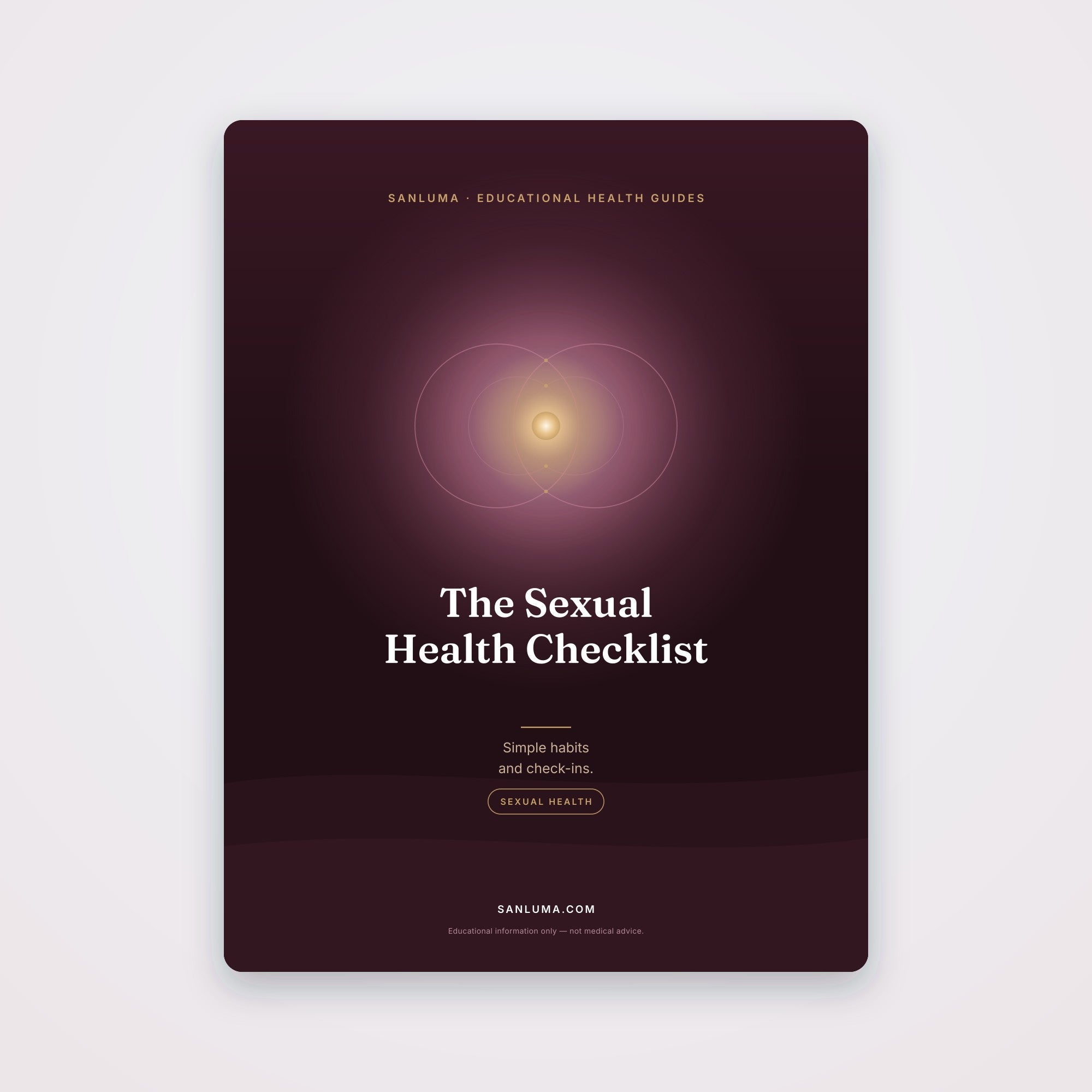 The Sexual Health Checklist | SanLuma health guide cover