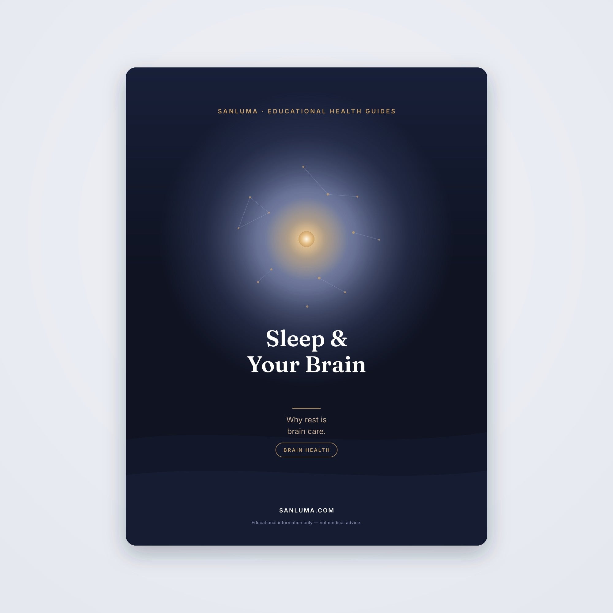 Sleep & Your Brain — Why Rest Is Brain Care | SanLuma health guide cover