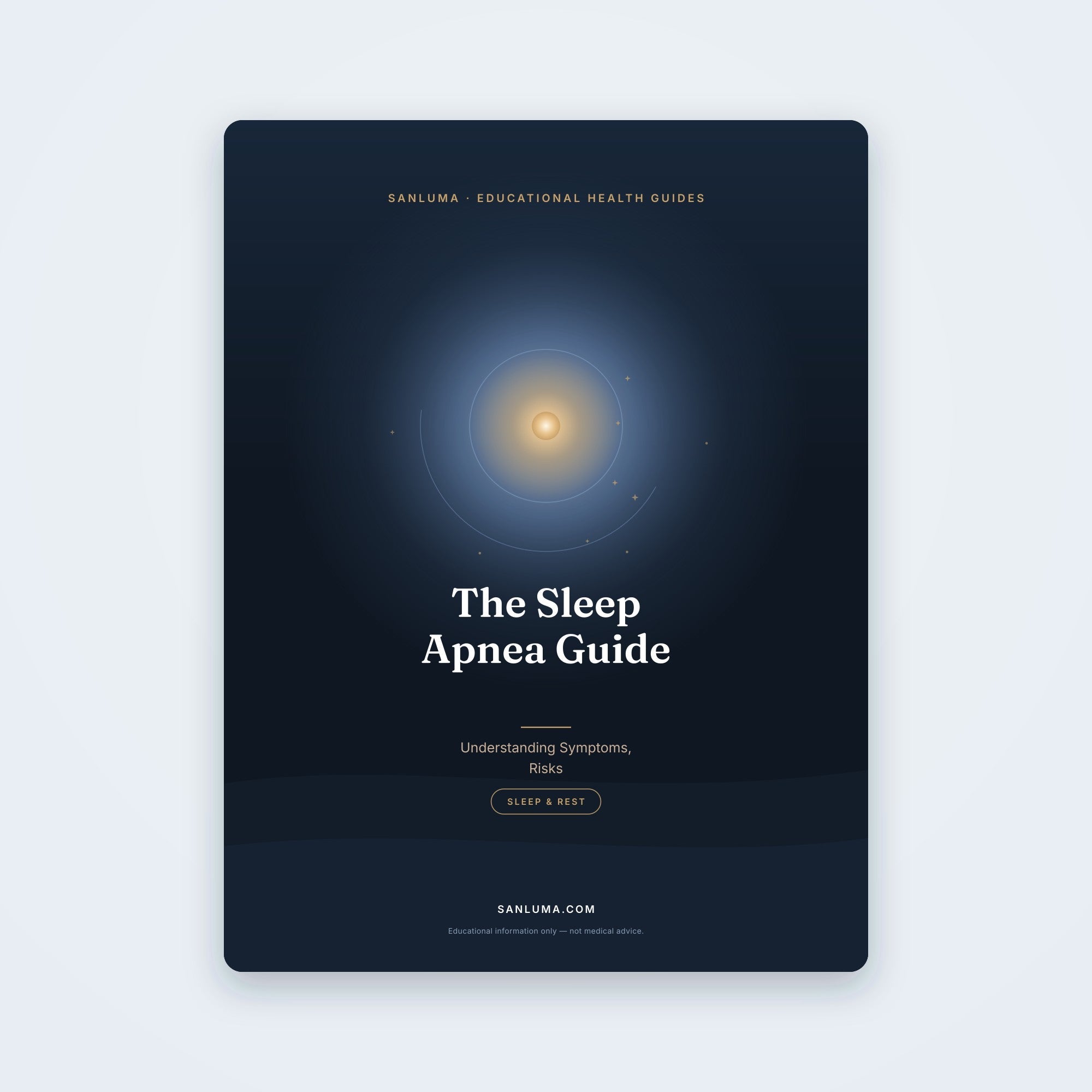 The Sleep Apnea Guide — Understanding Symptoms, Risks, and Your Treatment Options | SanLuma health guide cover