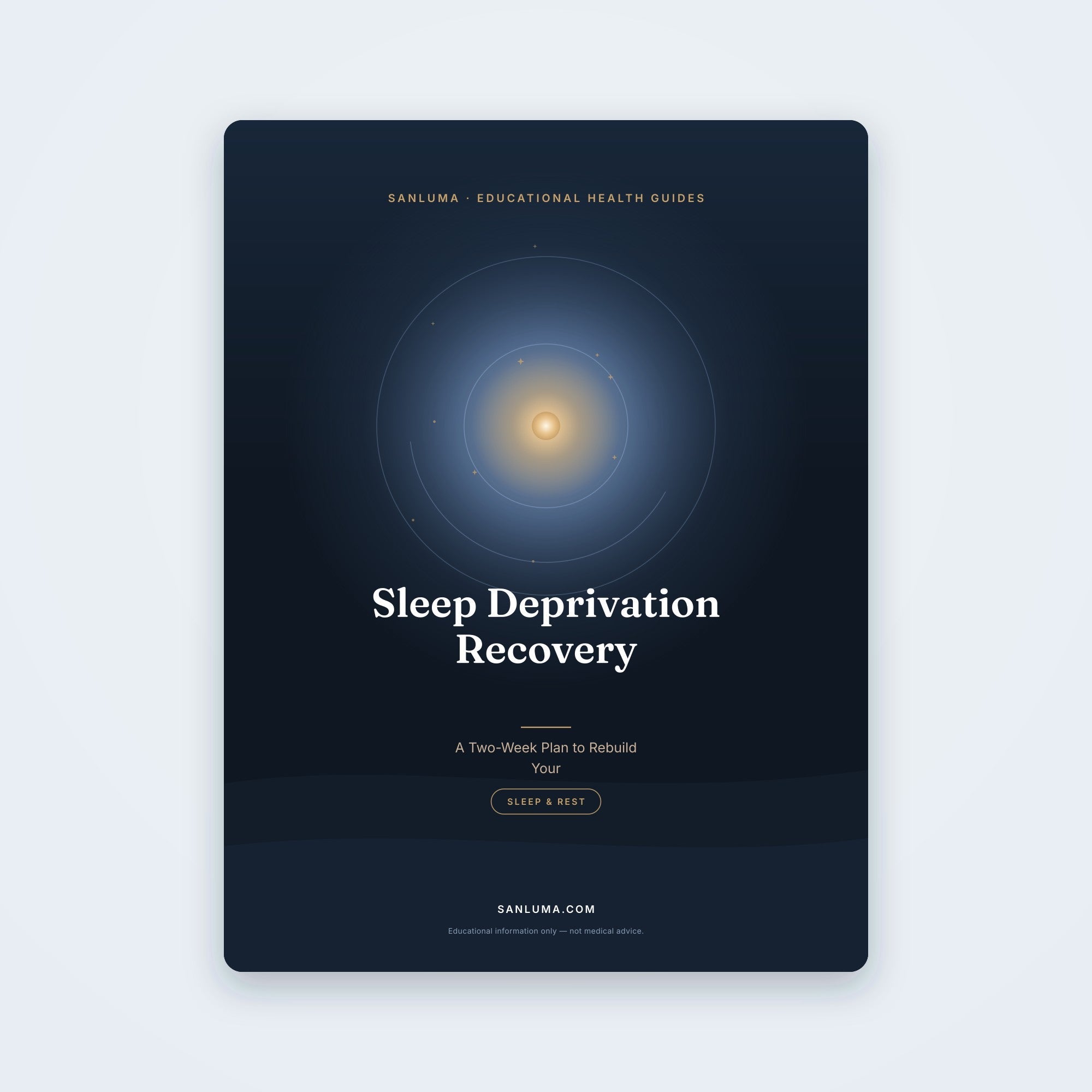 Sleep Deprivation Recovery — A Two-Week Plan to Rebuild Your Rest | SanLuma health guide cover