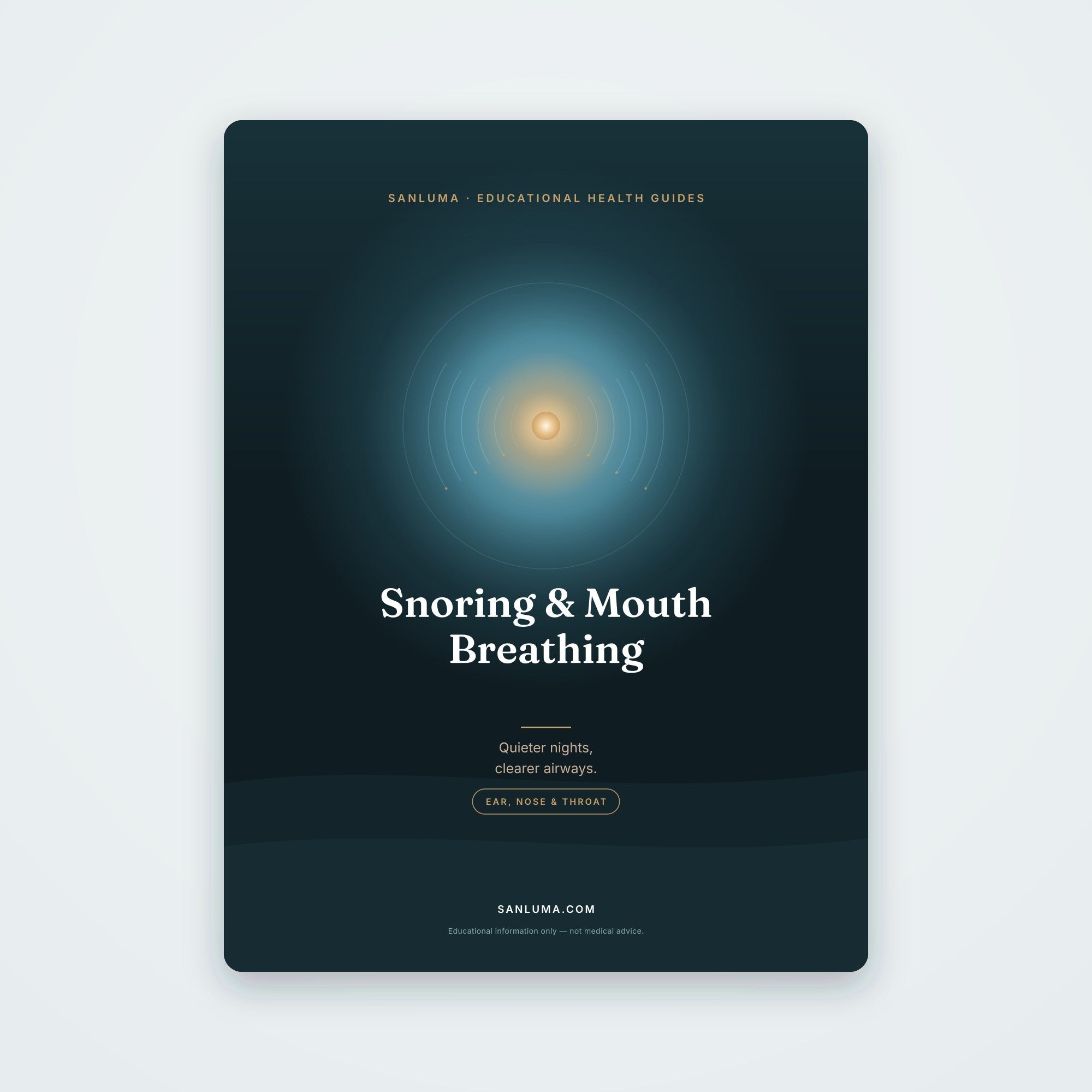Snoring & Mouth Breathing | SanLuma health guide cover