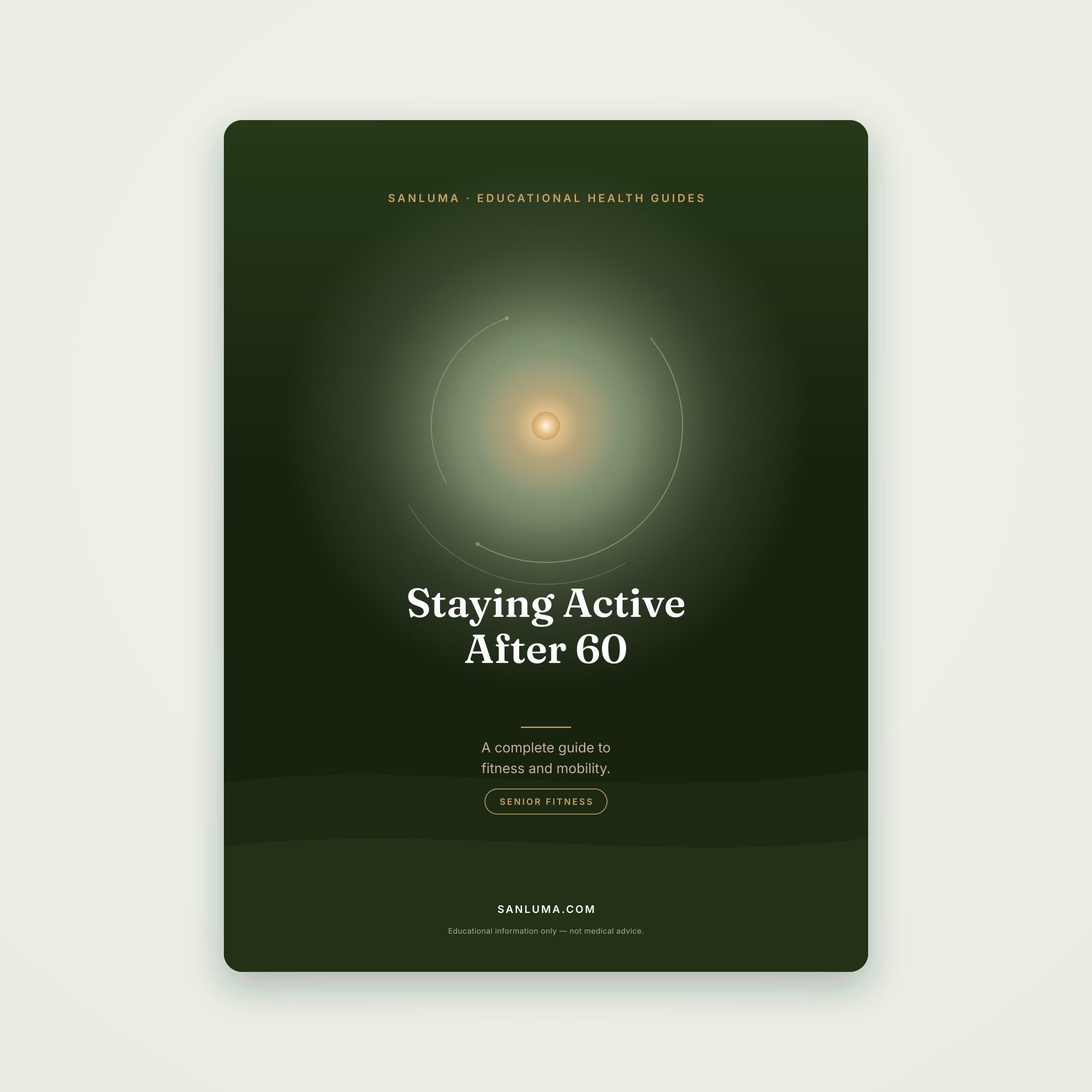 Staying Active After 60 — A Complete Guide | SanLuma health guide cover