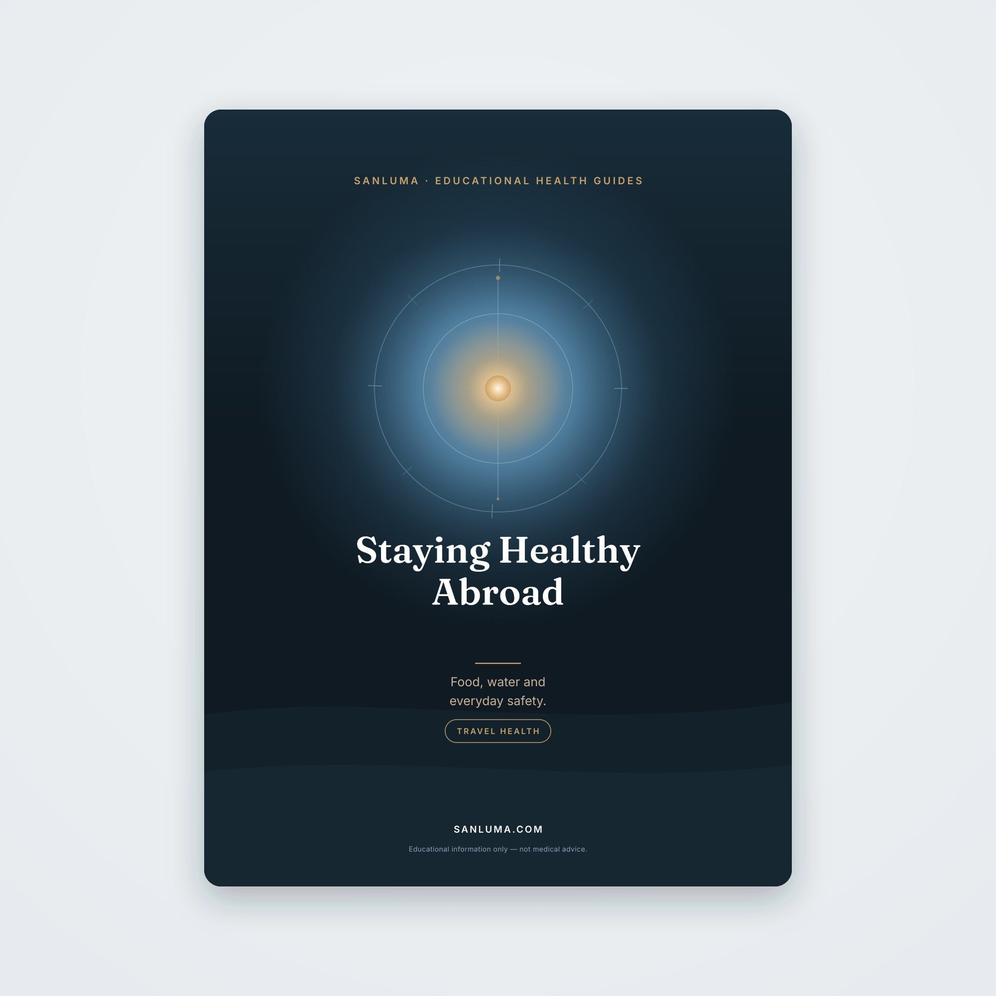 Staying Healthy Abroad | SanLuma health guide cover