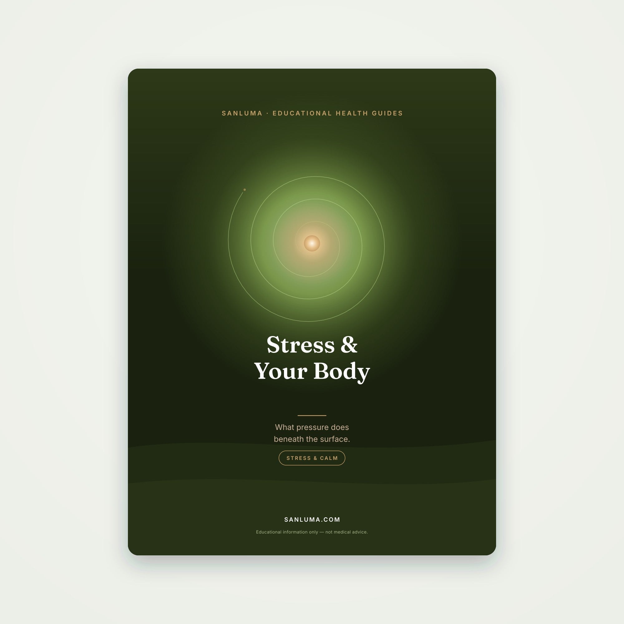 Stress & Your Body — The Physical Side | SanLuma health guide cover