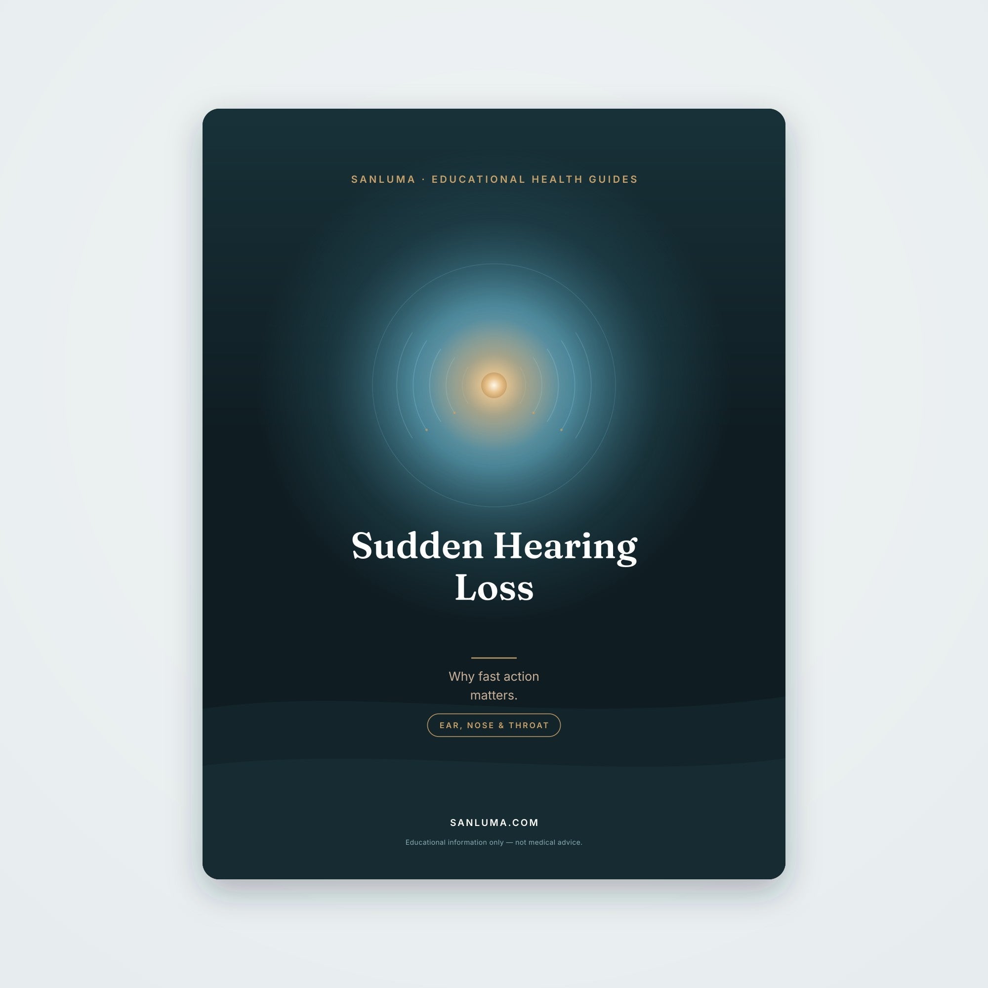 Sudden Hearing Loss — What to Do | SanLuma health guide cover