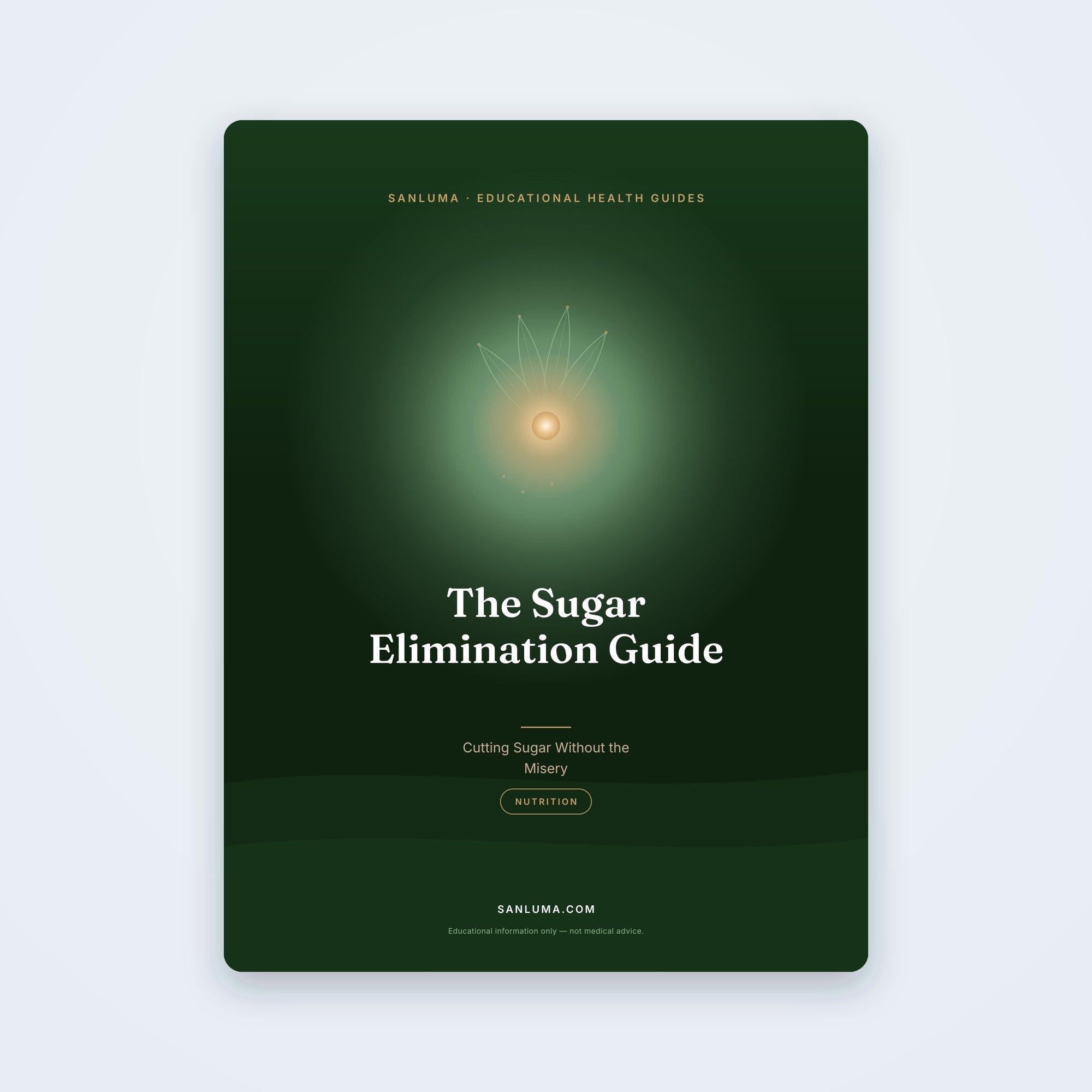 The Sugar Elimination Guide — Cutting Sugar Without the Misery | SanLuma health guide cover
