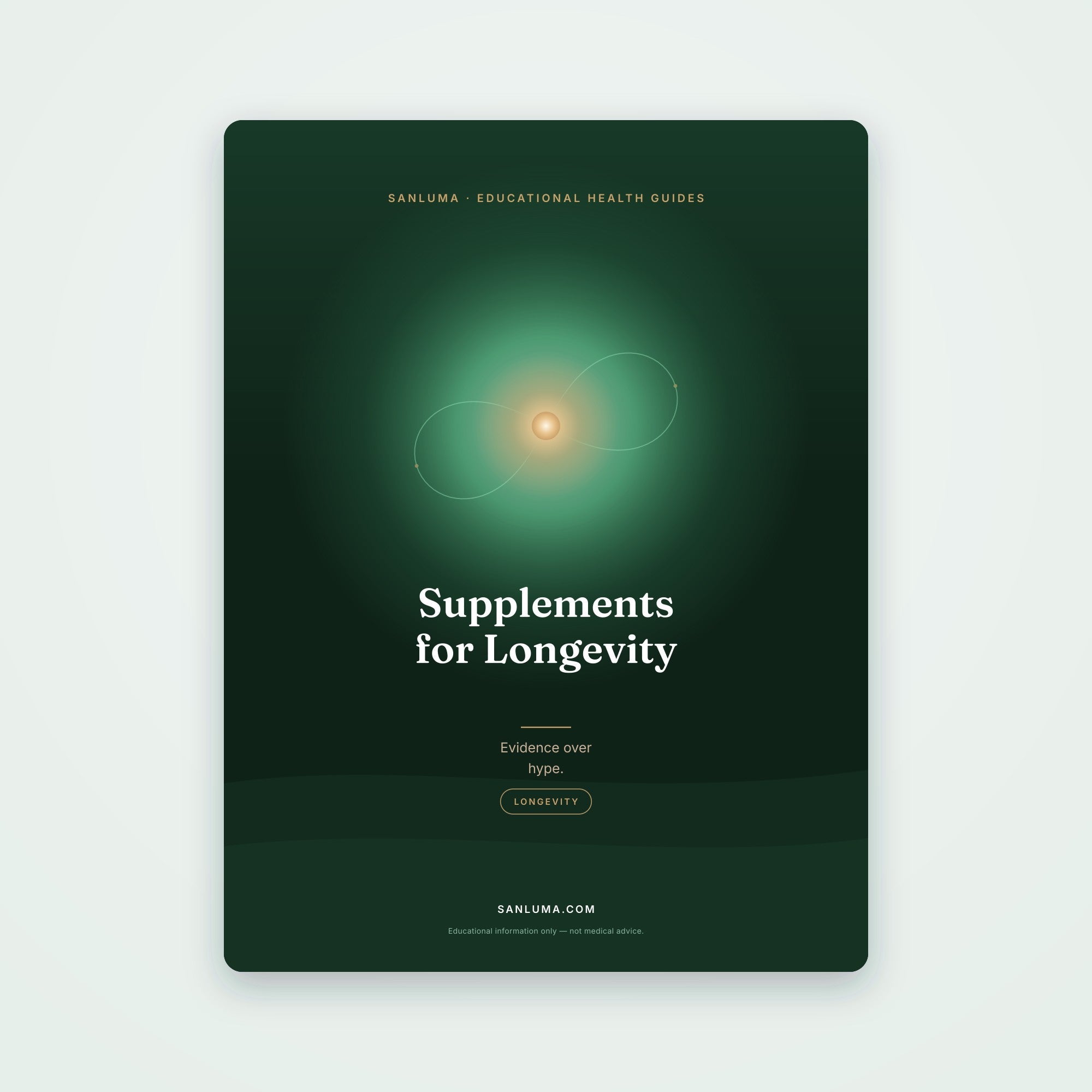 Supplements for Longevity — Evidence Over Hype | SanLuma health guide cover