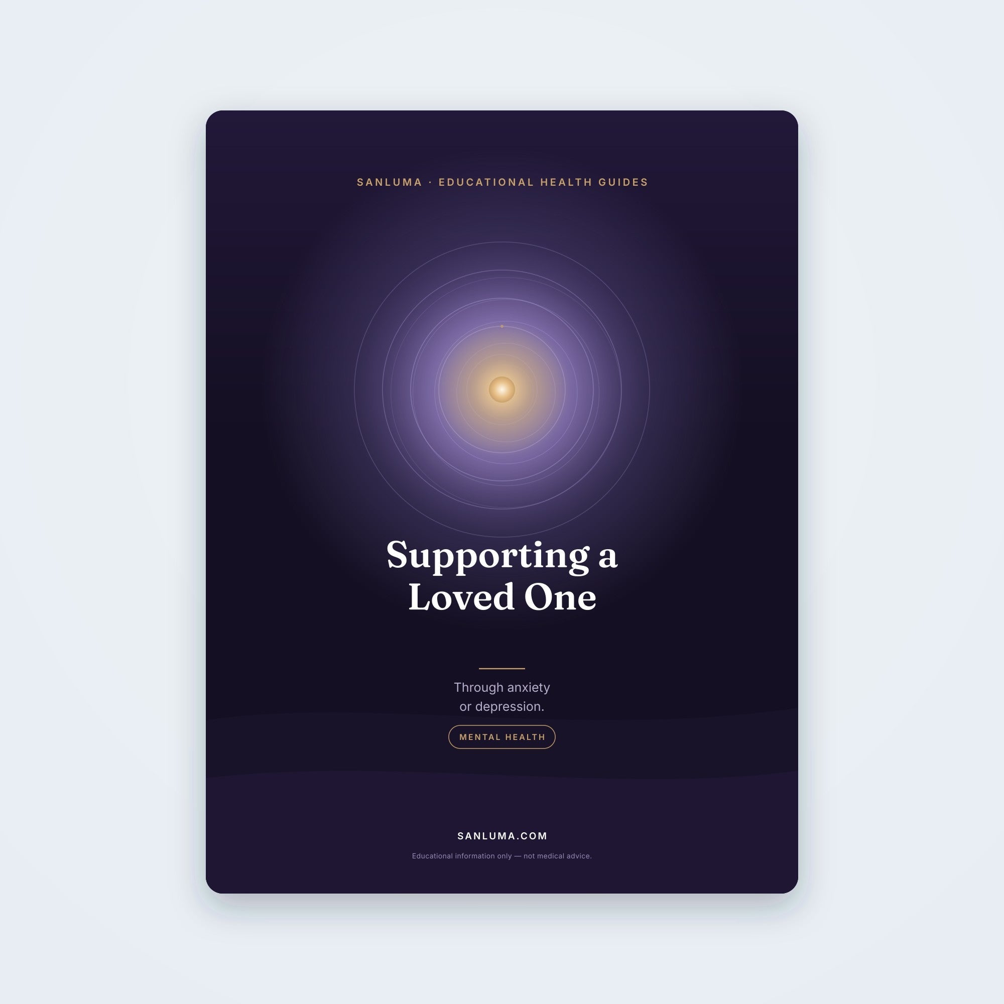 Supporting a Loved One Through Anxiety or Depression | SanLuma health guide cover