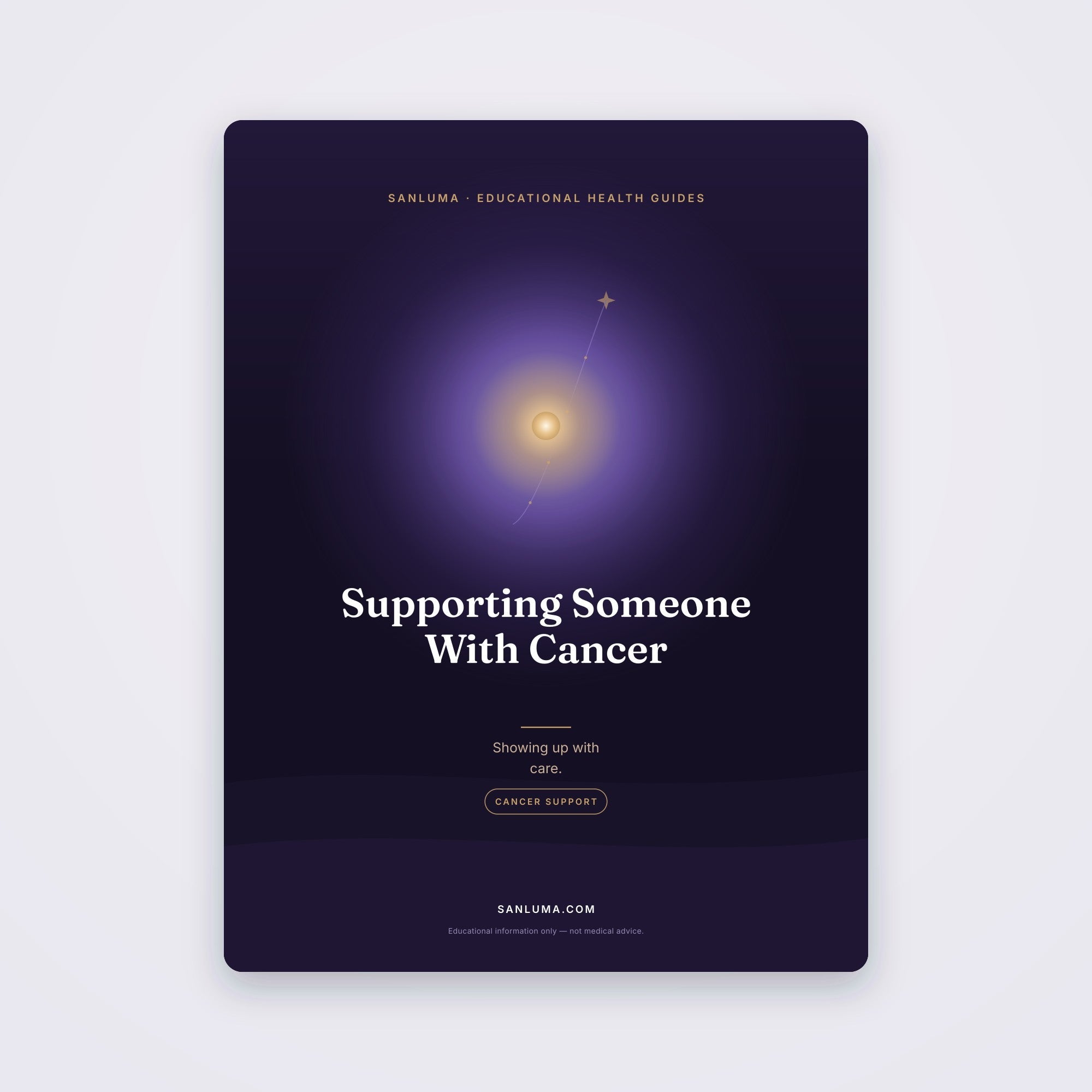 Supporting Someone With Cancer | SanLuma health guide cover