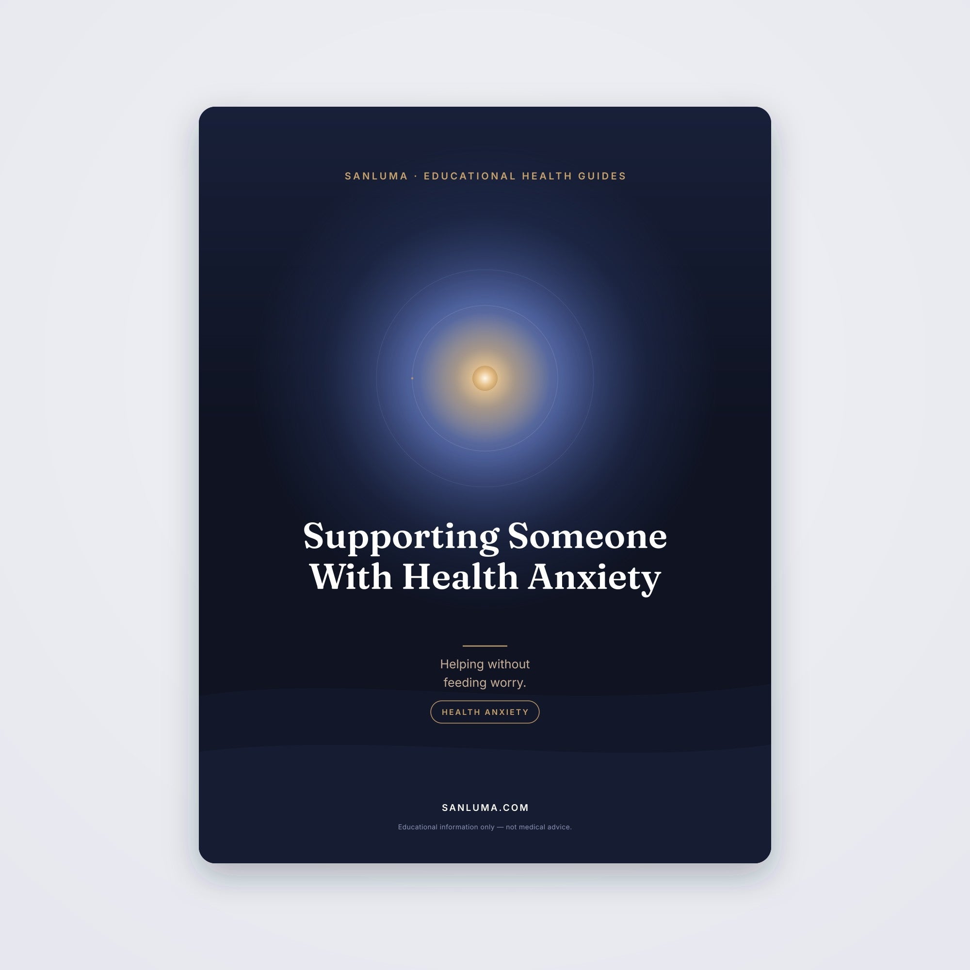 Supporting Someone With Health Anxiety | SanLuma health guide cover