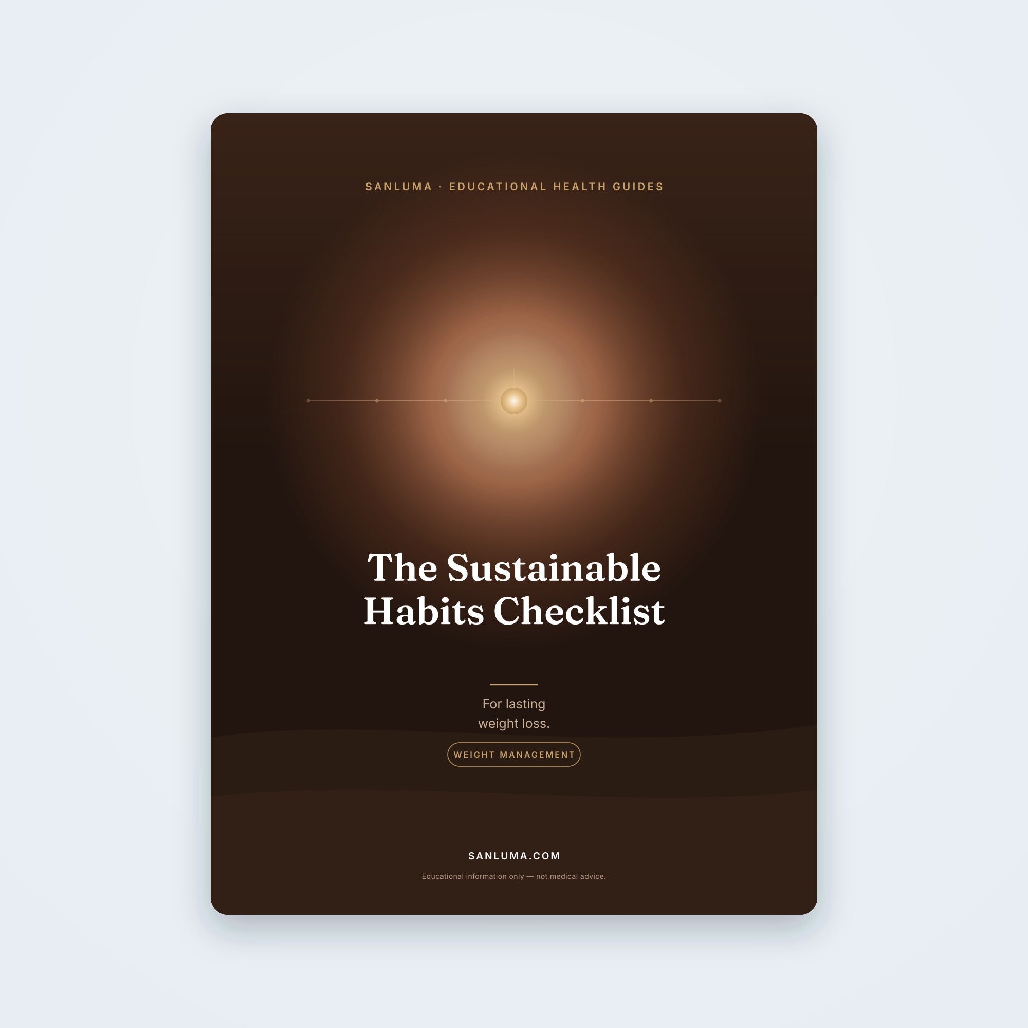 The Sustainable Weight-Loss Habits Checklist | SanLuma health guide cover