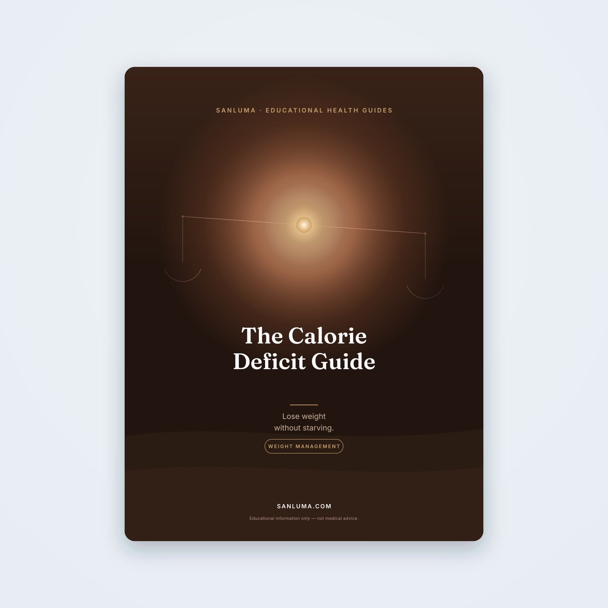 The Calorie Deficit Guide — Lose Weight Without Starving | SanLuma health guide cover