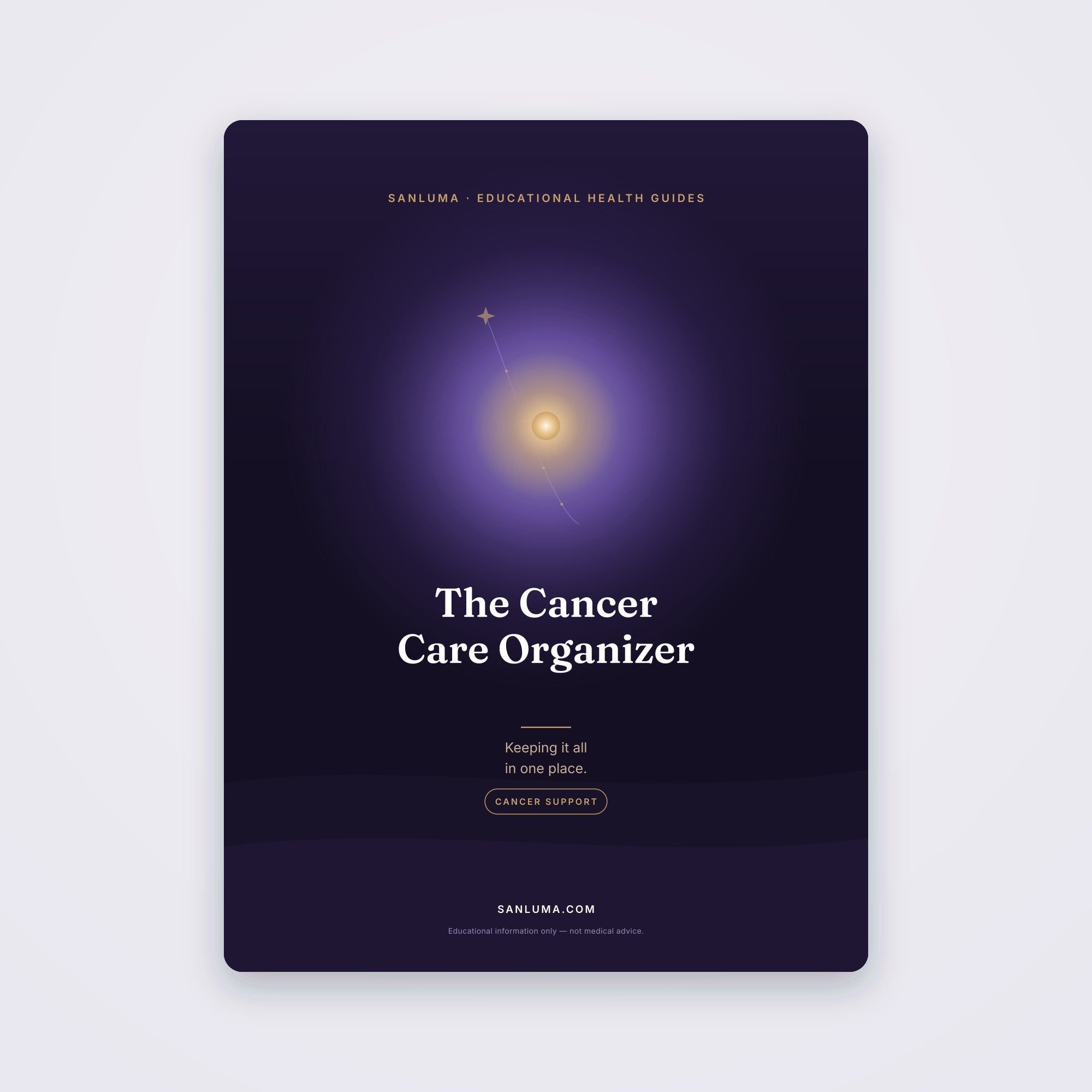 The Cancer Care Organizer | SanLuma health guide cover