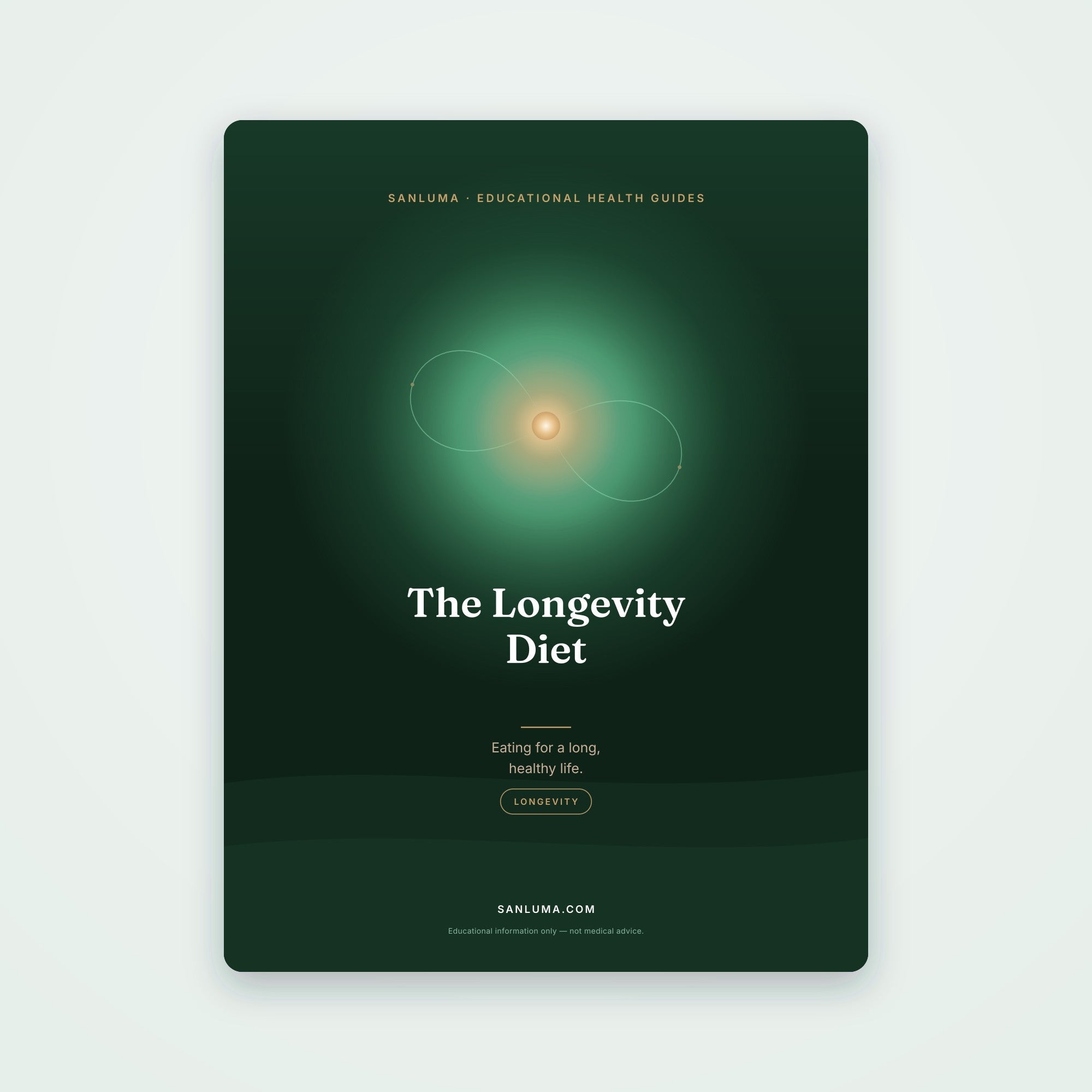 The Longevity Diet — Eating for Healthy Years | SanLuma health guide cover