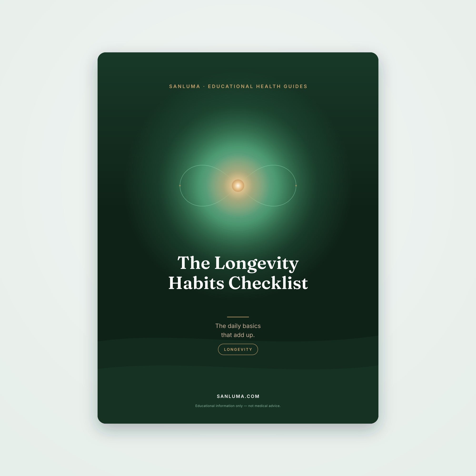 The Longevity Habits Checklist | SanLuma health guide cover