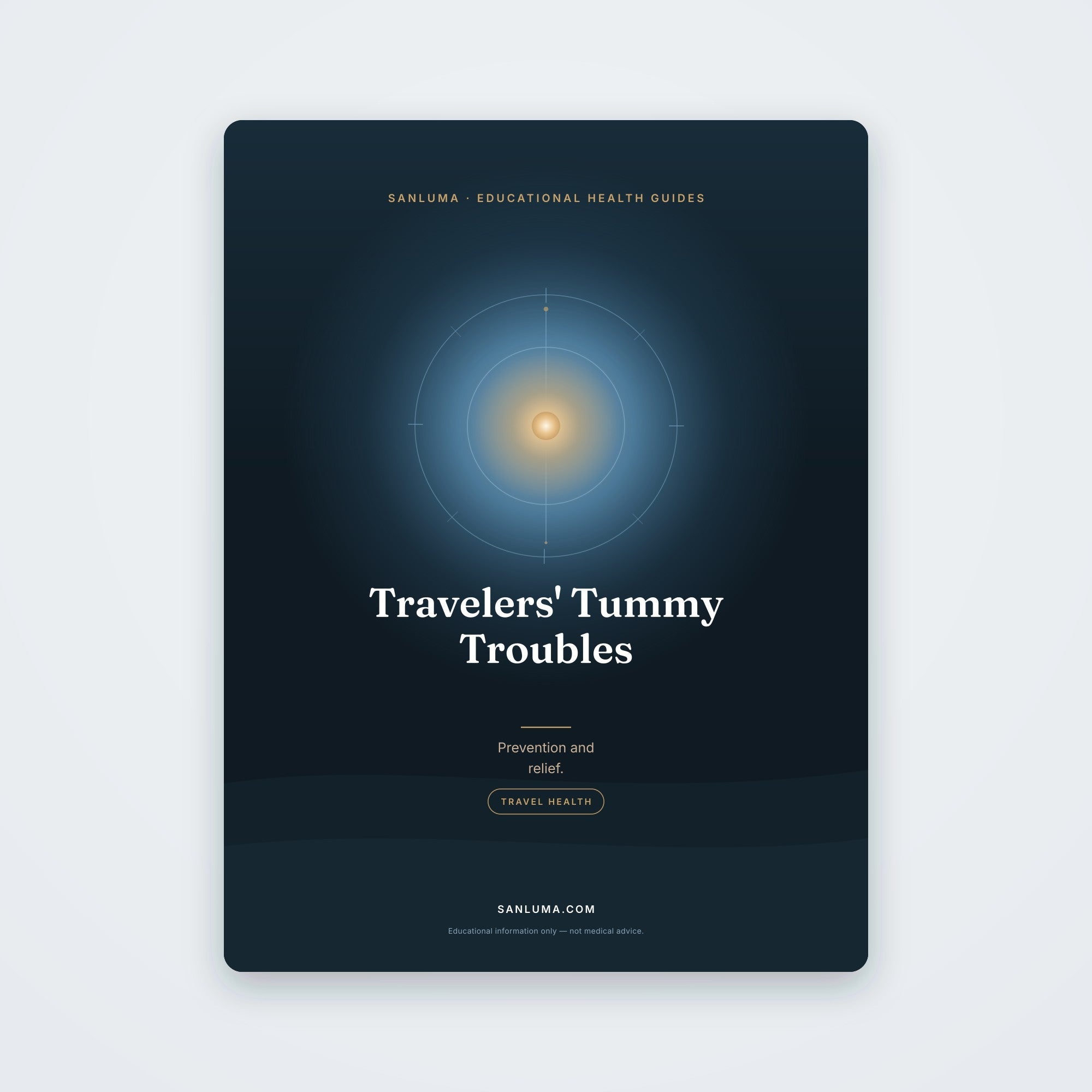 Travelers' Diarrhea & Stomach Troubles | SanLuma health guide cover