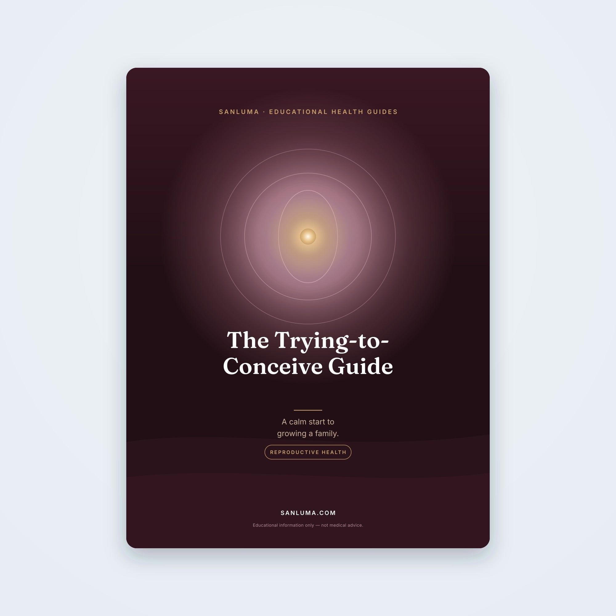The Trying-to-Conceive Starter Guide | SanLuma health guide cover