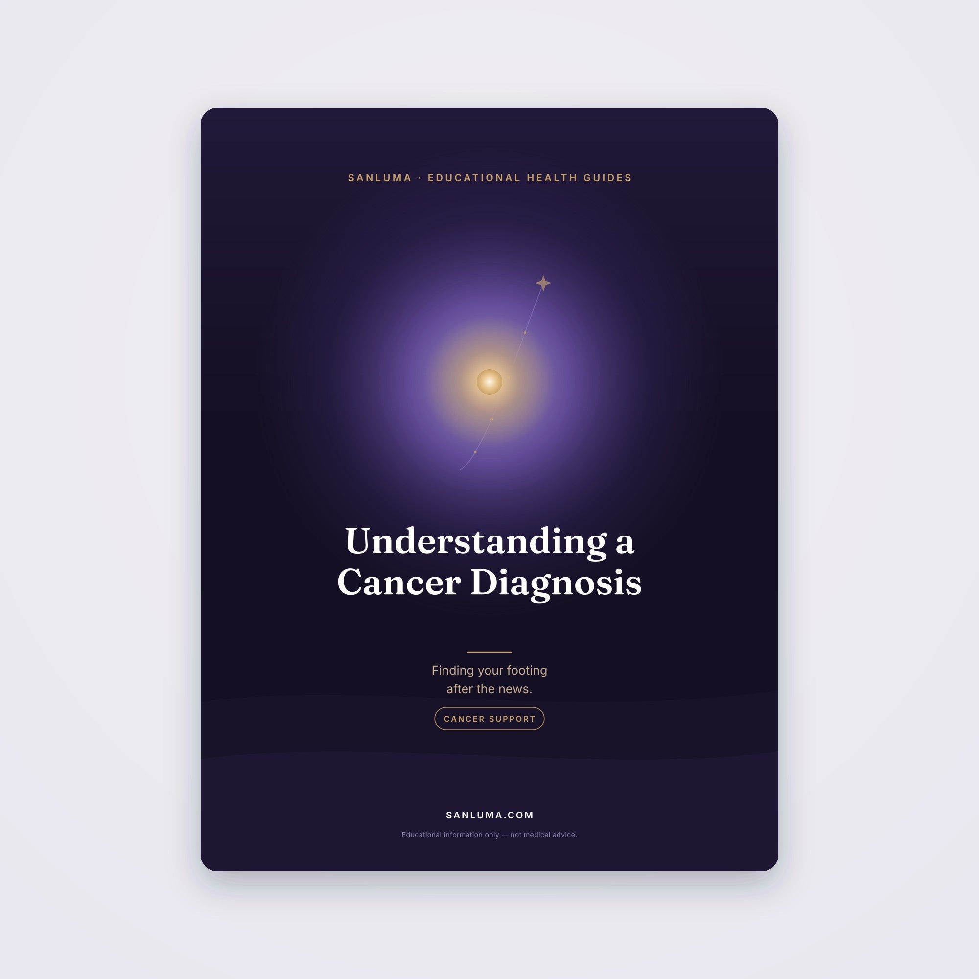 Understanding a Cancer Diagnosis — Finding Your Footing | SanLuma health guide cover