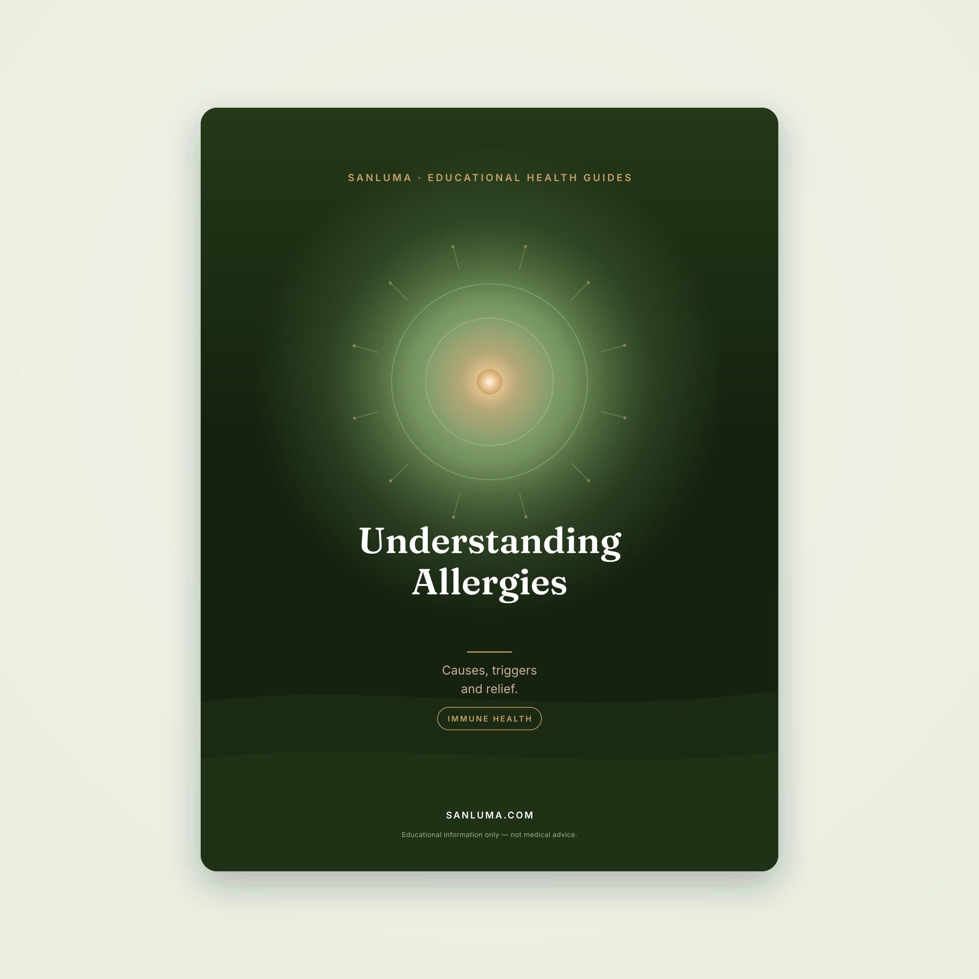 Understanding Allergies — Causes & Relief | SanLuma health guide cover