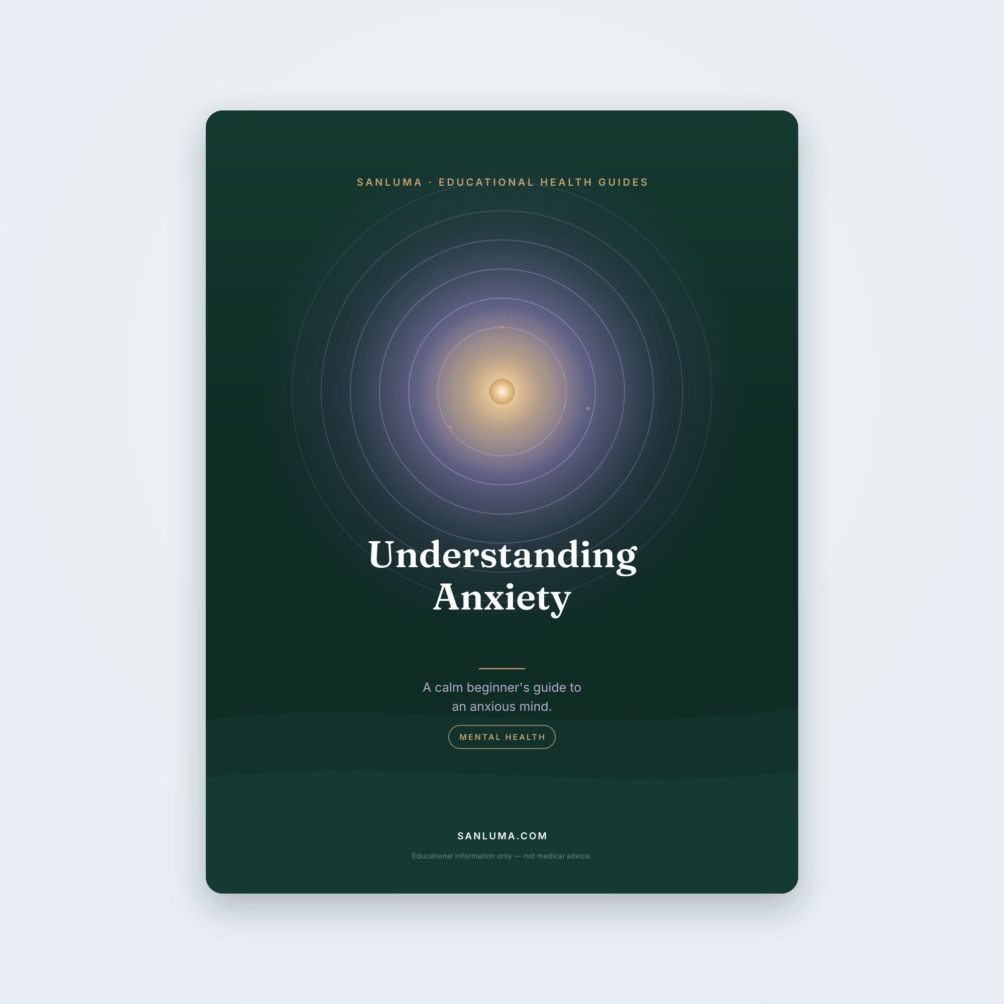Understanding Anxiety — A Calm Beginner's Guide to an Anxious Mind — educational PDF guide by SanLuma