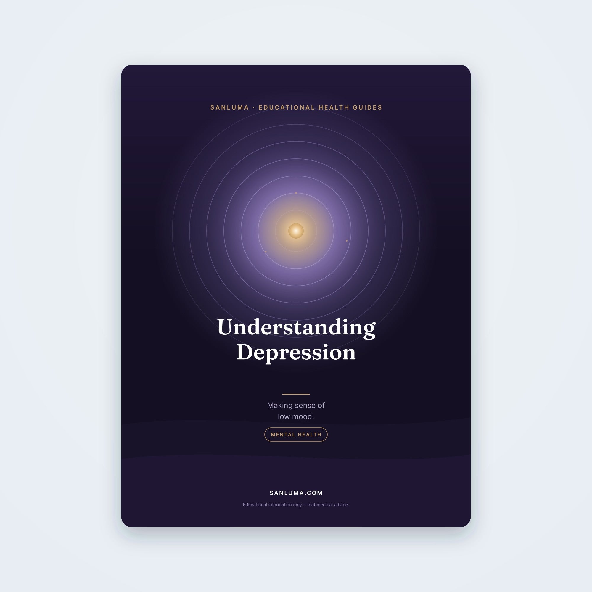 Understanding Depression — Making Sense of Low Mood | SanLuma health guide cover